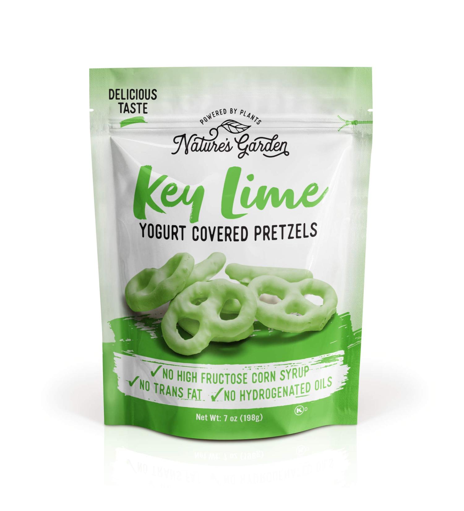 Nature's Garden Key Lime Yogurt Covered Pretzels - Indulgent Snack, Key Lime Pie Flavor, 7 Oz Bag, No Trans Fat - Buy Online on GoSupps.com
