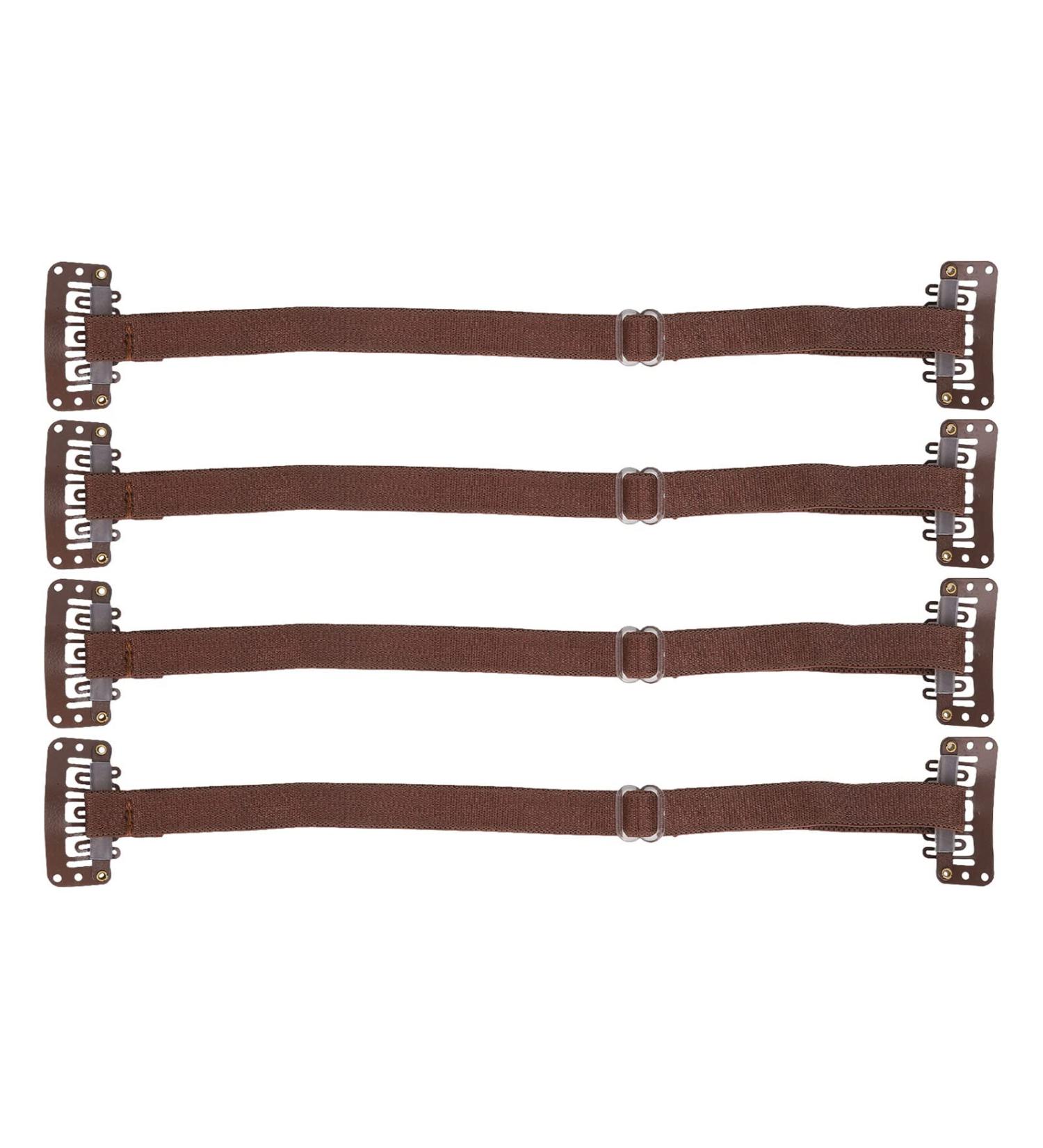 4PCS Face Lifting Band with Hairclip | Elastic Facial Lift Belt & Eye Wrinkle Removal Kit - Brown - Buy Online on GoSupps.com