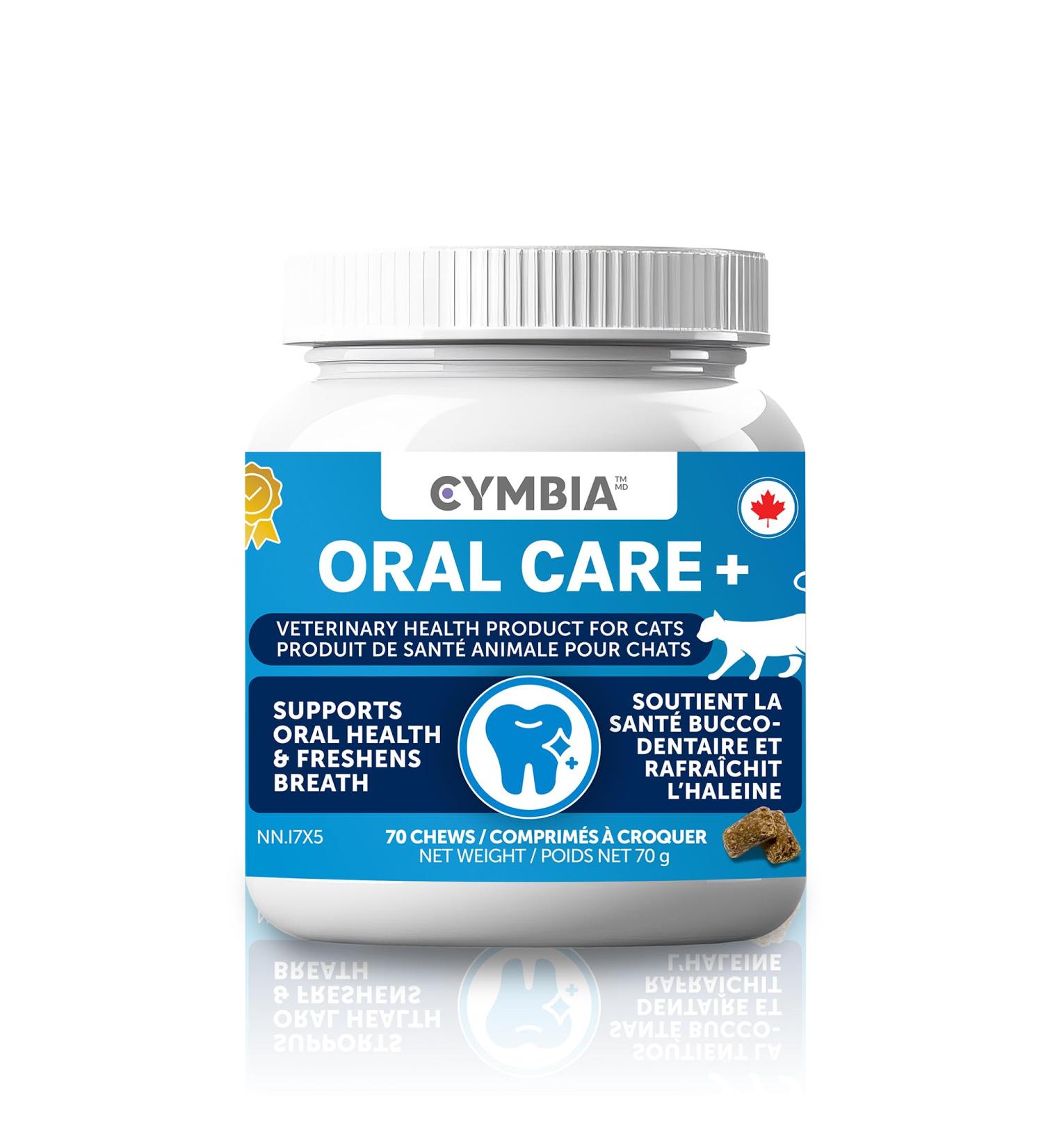 Cymbia Cat Oral Care+ Cat Dental Chew Supplement for Plaque & Tartar Control Fresher Breath & Stronger Immune System Natural Ingredients for Cat Dental Care Approx. 70 Days Supply - Buy Online on GoSupps.com