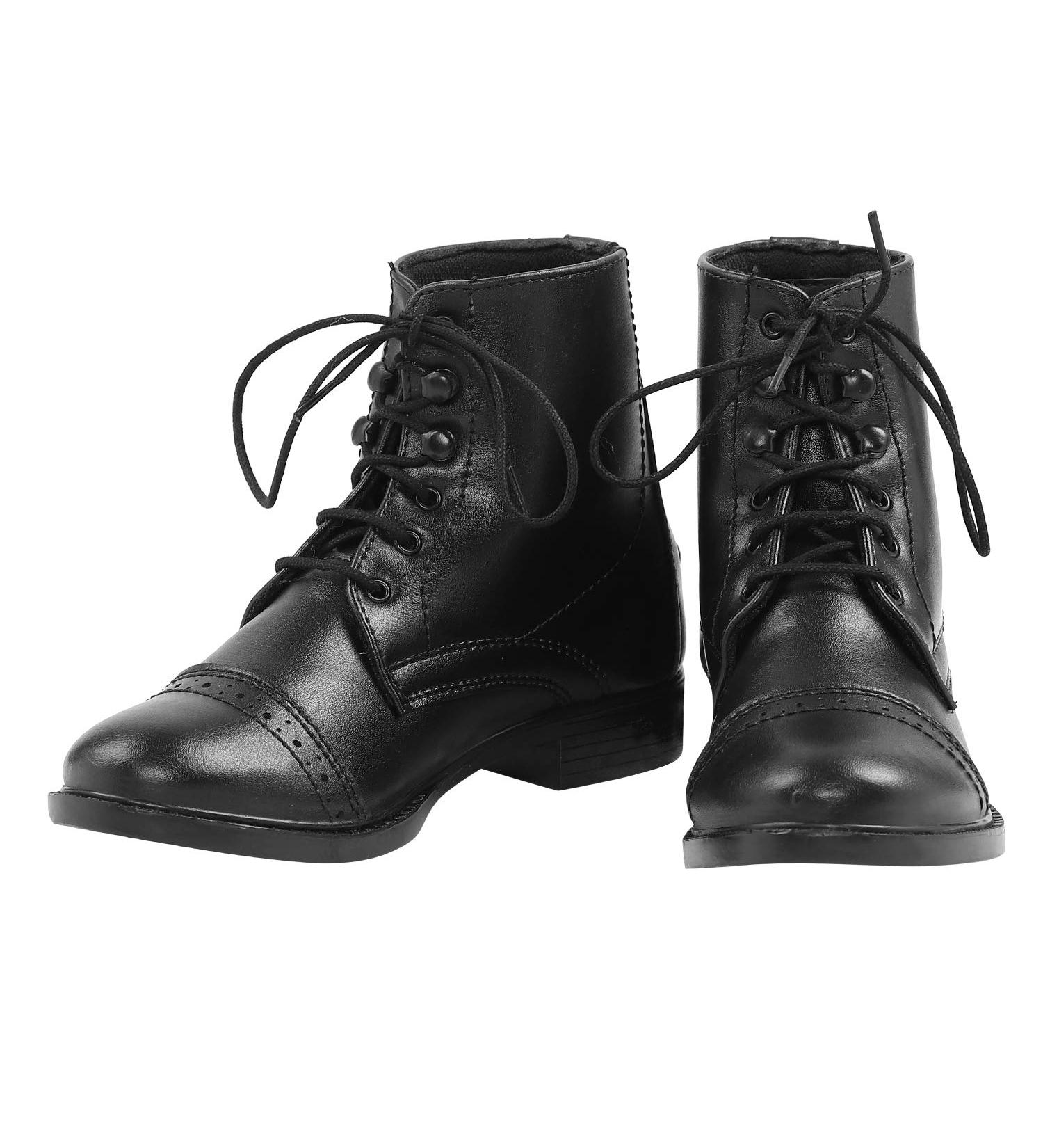 TuffRider Kids Starter Lite Lace Up Paddock Boots - Size 8, Black - Buy Online on GoSupps.com