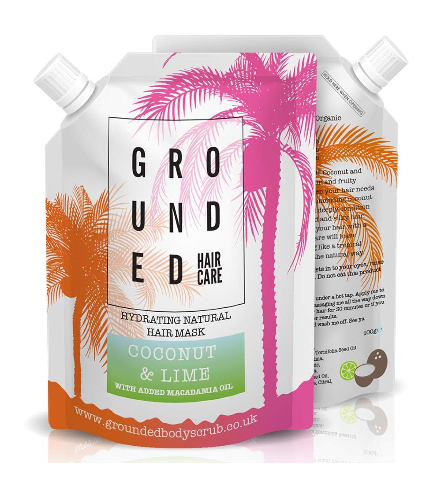 Grounded Body Scrub Hair Mask - Coconut & Lime | Revitalize Your Hair & Skin | International Shipping Available - Buy Online on GoSupps.com