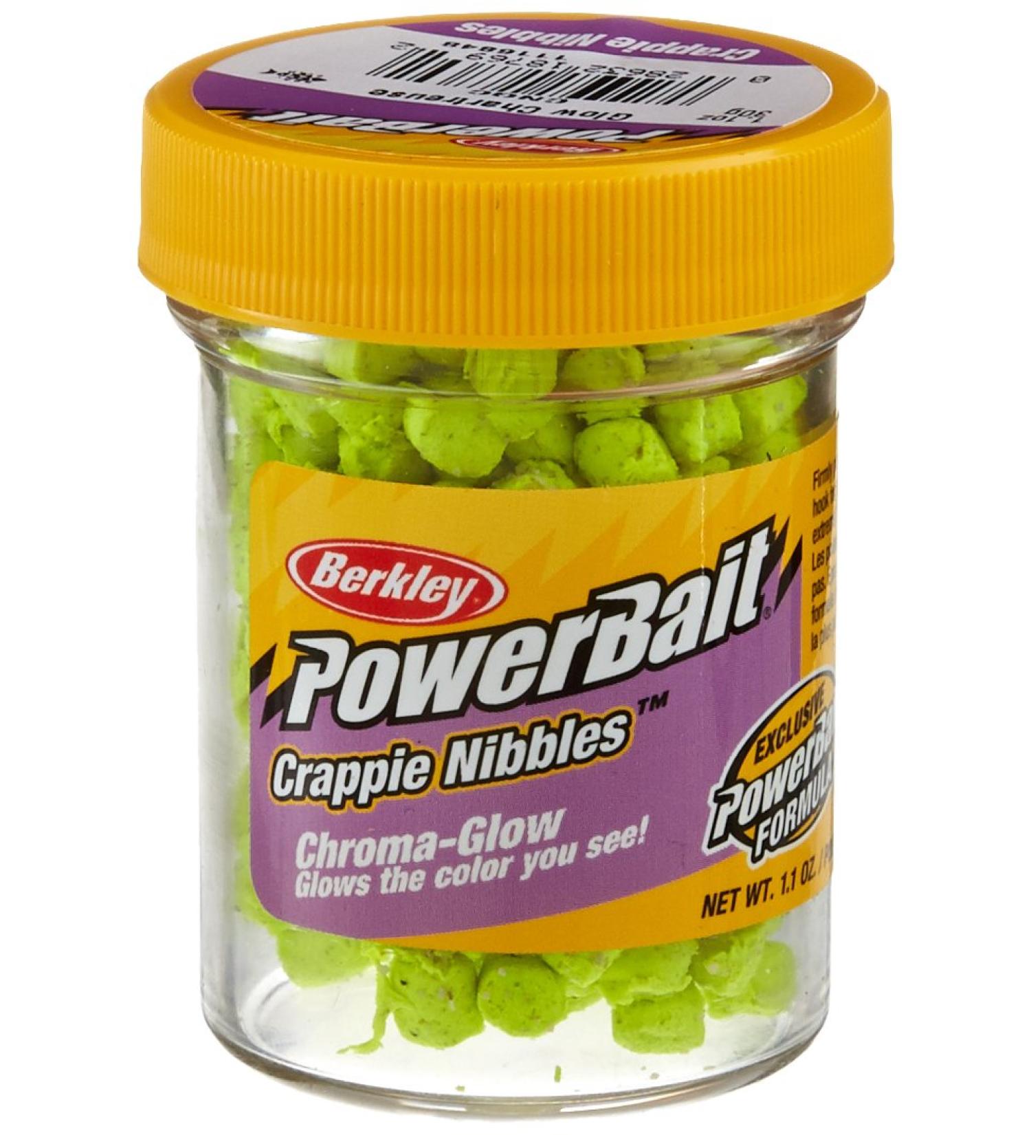 Berkley Powerbait Crappie Nibbles Dough Bait Glow Glow/Chartreuse 1-Pack