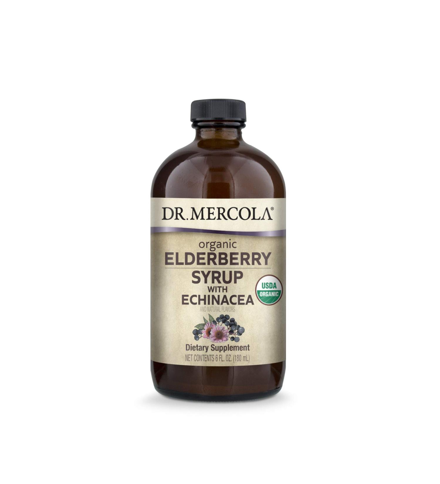 Buy Dr. Mercola Organic Elderberry Syrup with Echinacea - 6 fl oz | Immune Support - Buy Online on GoSupps.com