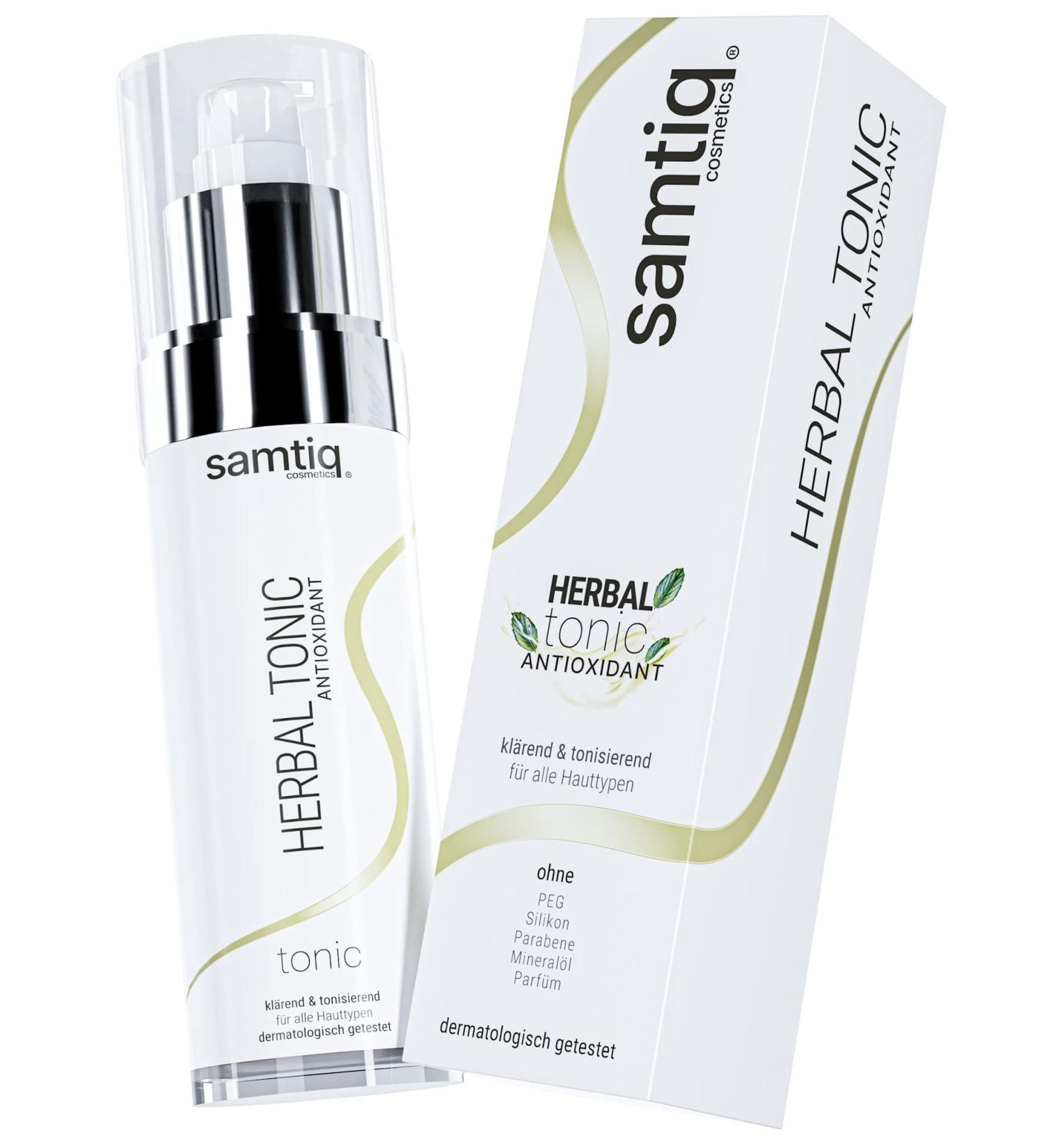  samtiq. Herbal Tonic Facial Cleanser - For Blemished Skin and Acne 120ml Face Cleanser/Face Toner with Green Tea Extract Antioxidant Soothing Facial Cleansing Water - Buy Online on GoSupps.com