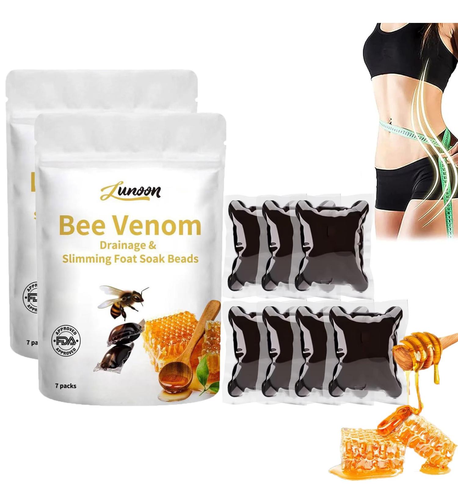 Lukmlca Bee Venom Foot Soak Beads Lukmlca Bee Venom Lymphatic Drainage & S_li_mming Foot Soak Beads Bee Venom Lymphatic Drainage Foot Soak Natural Herbal Foot Soak Beads (2Bags/14pcs) - Buy Online on GoSupps.com