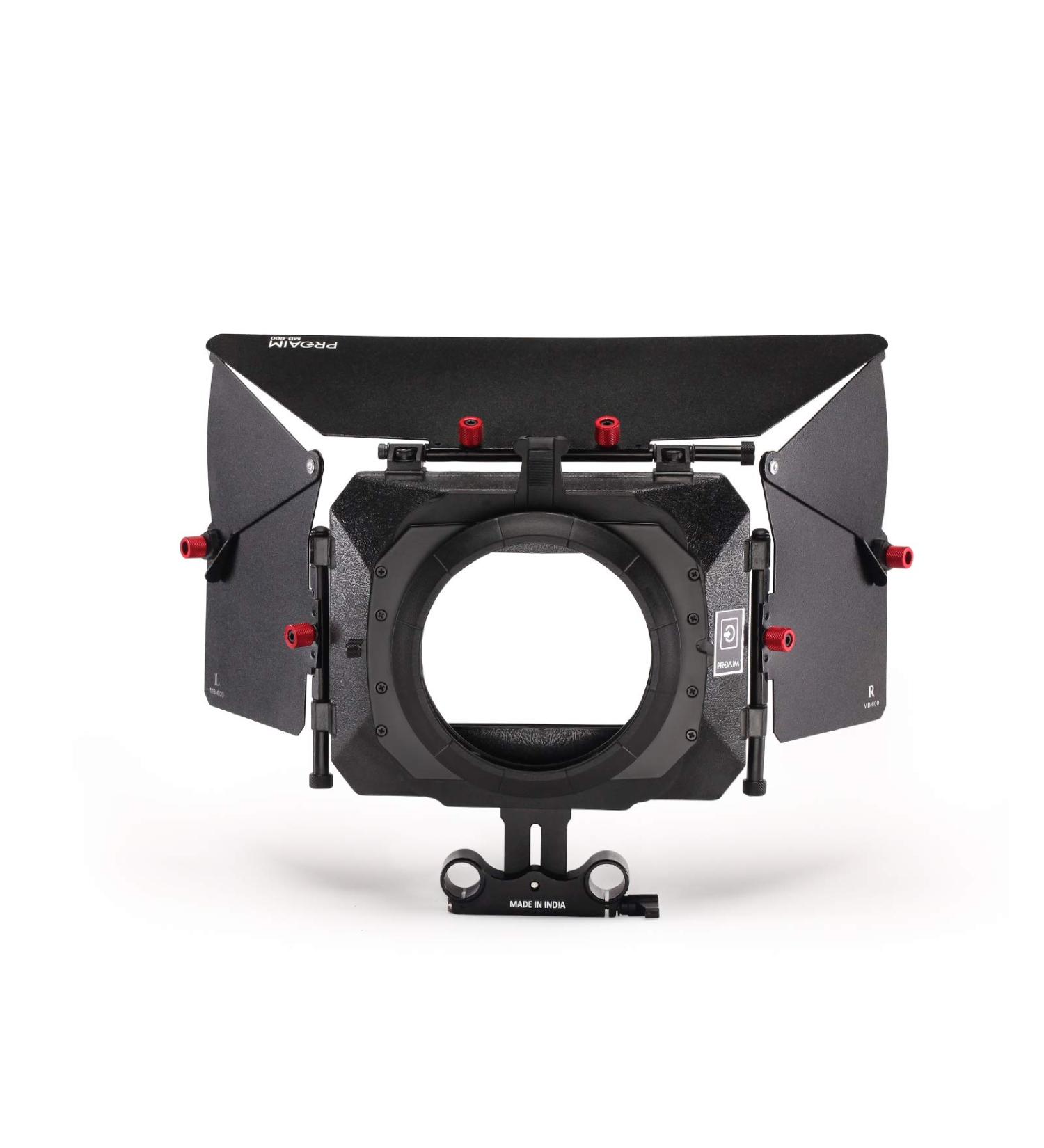 PROAIM MB-600 Sunshade Mattebox for Camera Lenses up to 95mm | 15mm Rails, Top Flag, Side Flags, Knicker, 2 Filter Holders, Format Masks | Tool-Less Design (P-MB-600) - Buy Online on GoSupps.com