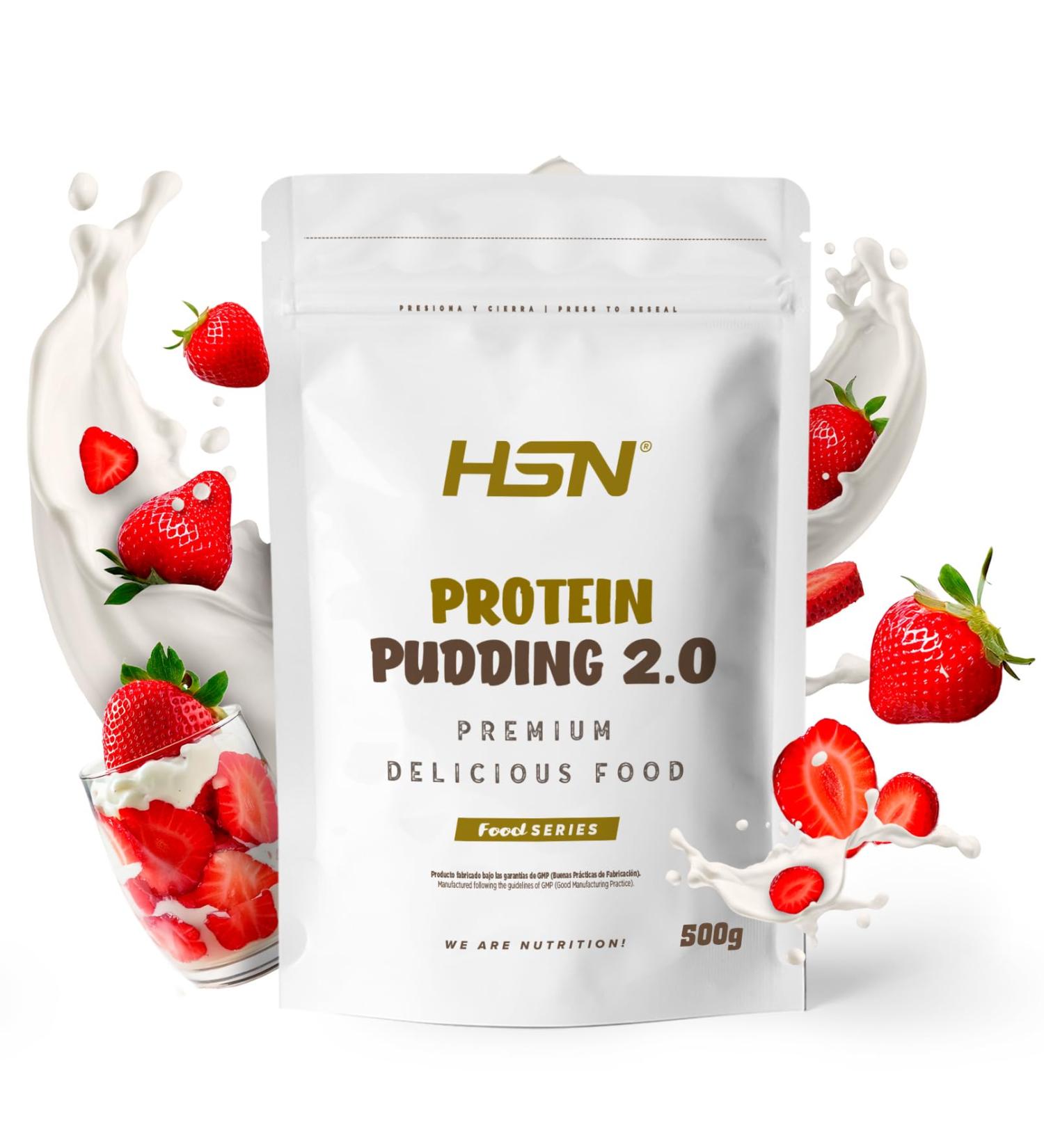  HSN HSN Protein Pudding | Strawberry Flavor 500g 13 Servings per Container | With Whey Protein | Very Easy to Prepare | Low in Calories | No Added Sugars | Non-GMO Vegetarian Gluten Free - Buy Online on GoSupps.com