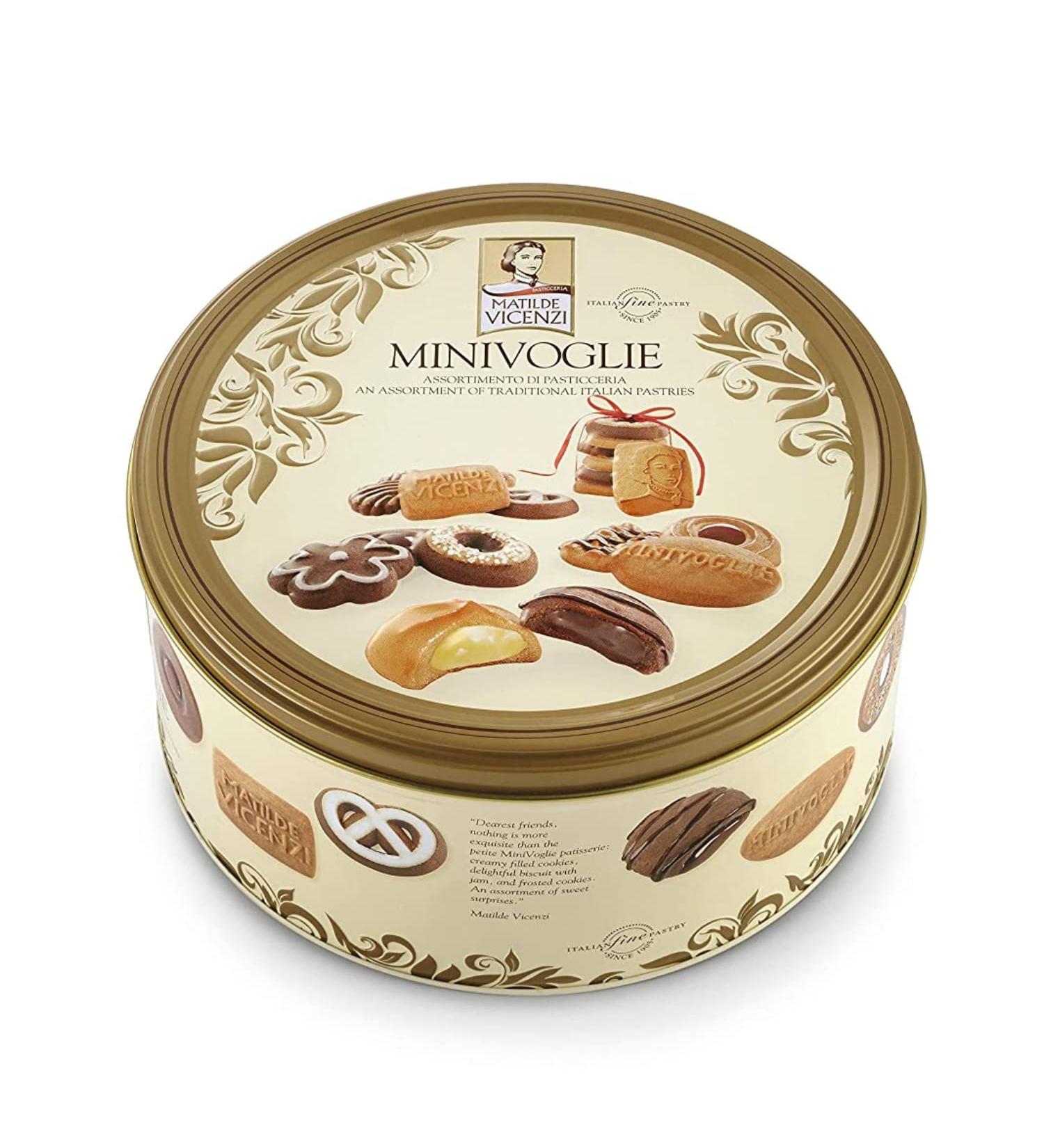 Matilde Vicenzi Minivoglie Shortbread Cookie Gift Tin - Italian Butter Cookies & Crispy Pastries | Fall Flavored Holiday Bakery Snacks - 17.6 oz - Buy Online on GoSupps.com