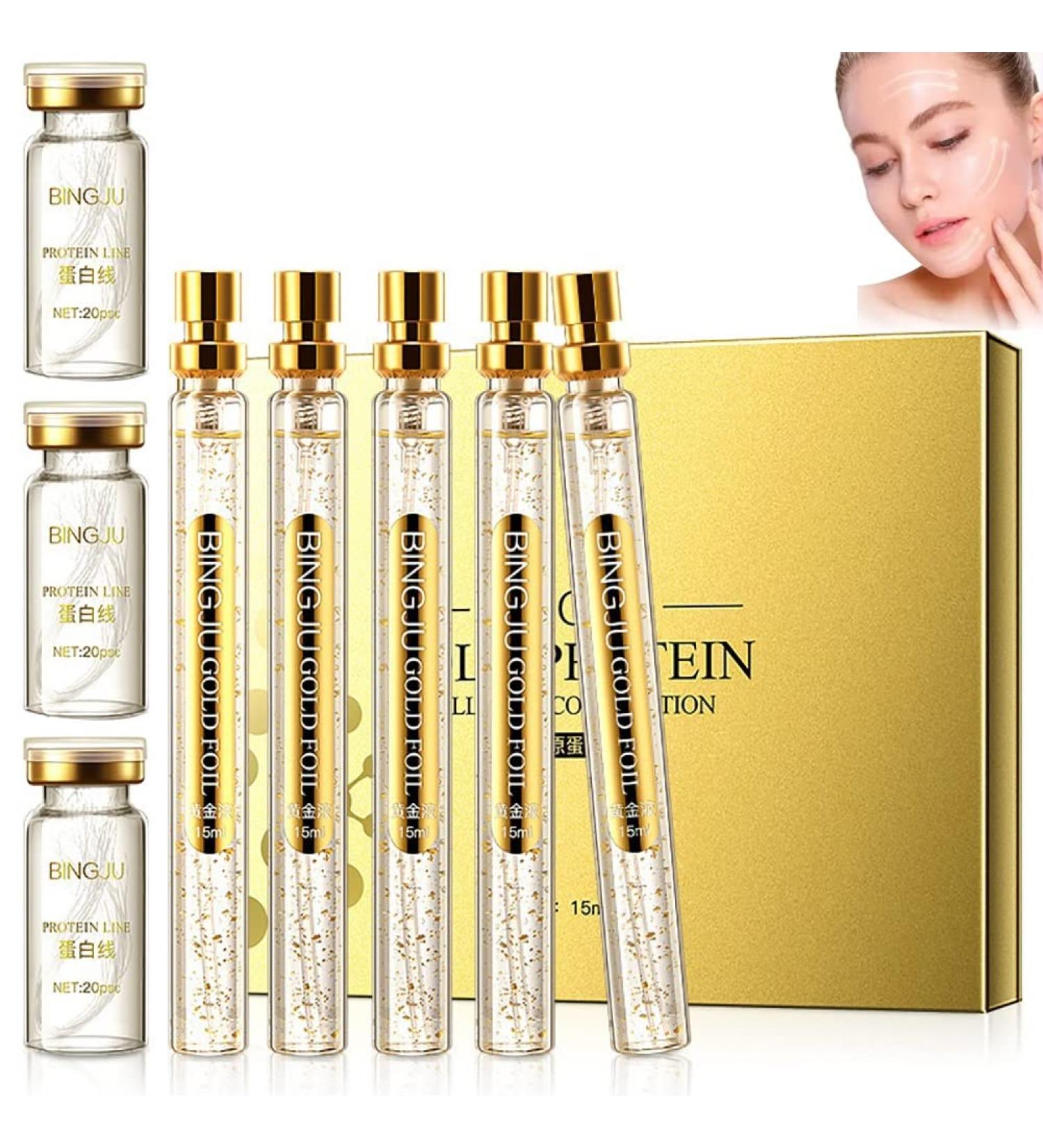 Walldor Instalift Korean Protein Thread Lifting Set - Gold Peptides & Water-Soluble Collagen for Fine Lines | 3 Bottles + 1 Set - Buy Online on GoSupps.com