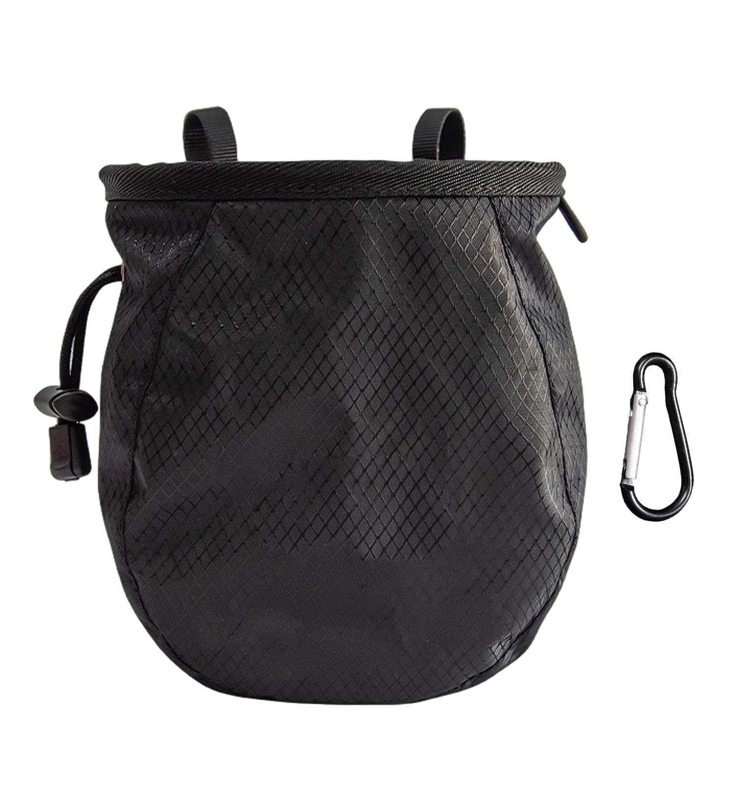 Sleeekee 1-Piece Black Climbing Gear with Metal Buckle | Adjustable Chalk Bag & Multifunctional Powder Bag for Fitness & Gymnastics | International Shipping - Buy Online on GoSupps.com