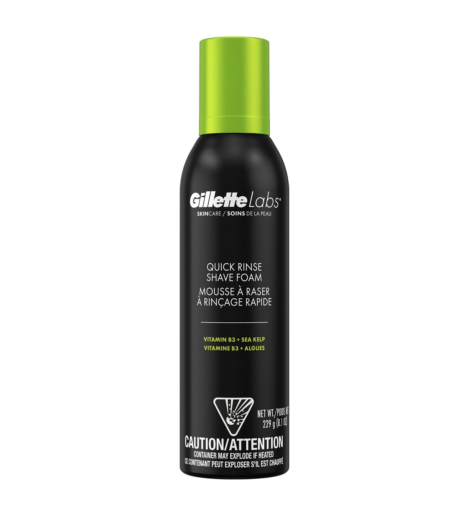 Gillette Quick Rinse Lightweight Shave Foam for Men 8.1 OZ - Skin Protection by GilletteLabs - Buy Online on GoSupps.com