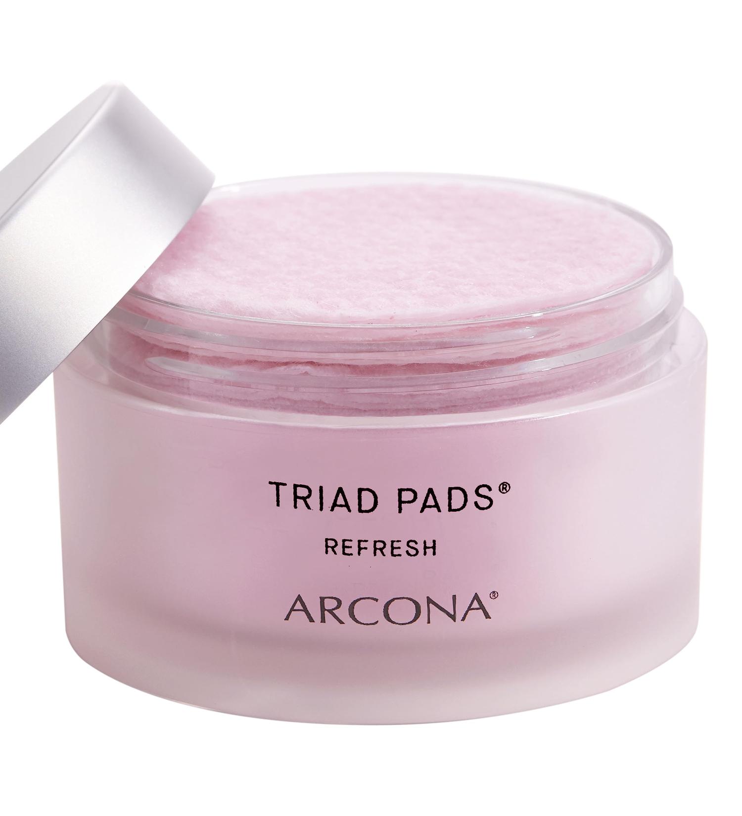 Arcona Triad Toner Pads - Pore Minimizer & Exfoliating Face Pads with Cranberry Extract, Rice Milk, Witch Hazel, Grape Seed Extract, Vitamins C & E - 45 Count - Made in USA - Buy Online on GoSupps.com