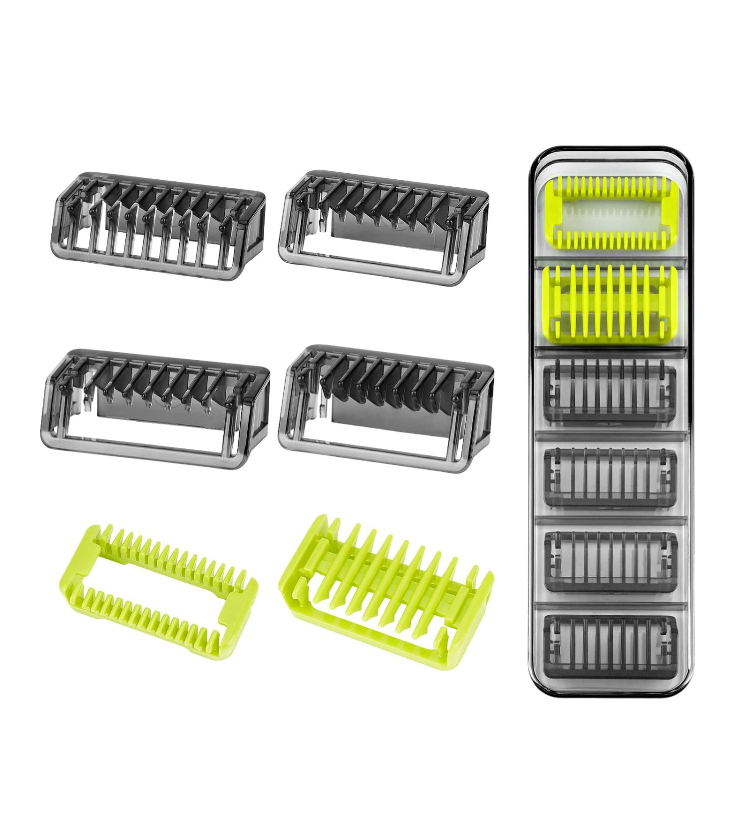YINKE Guide Comb Guards + Storage Cases for Philips OneBlade Pro - 1, 2, 3, 5mm Stubble Combs with Skin and Body Comb - Compatible with Qp2520, Qp2530, Qp2620, Qp2630, Qp6510, Qp6520 Trimmers - Buy Online on GoSupps.com