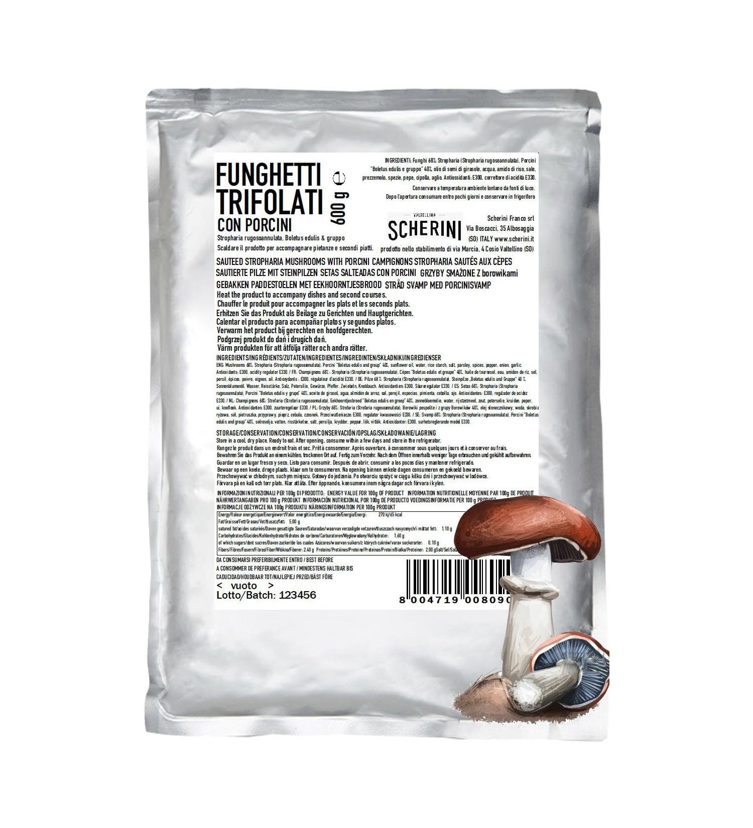 Sauteed and Porcini Mushrooms 600g (Stropharia rugosoannulata Boletus edulis and Group) - Buy Online on GoSupps.com