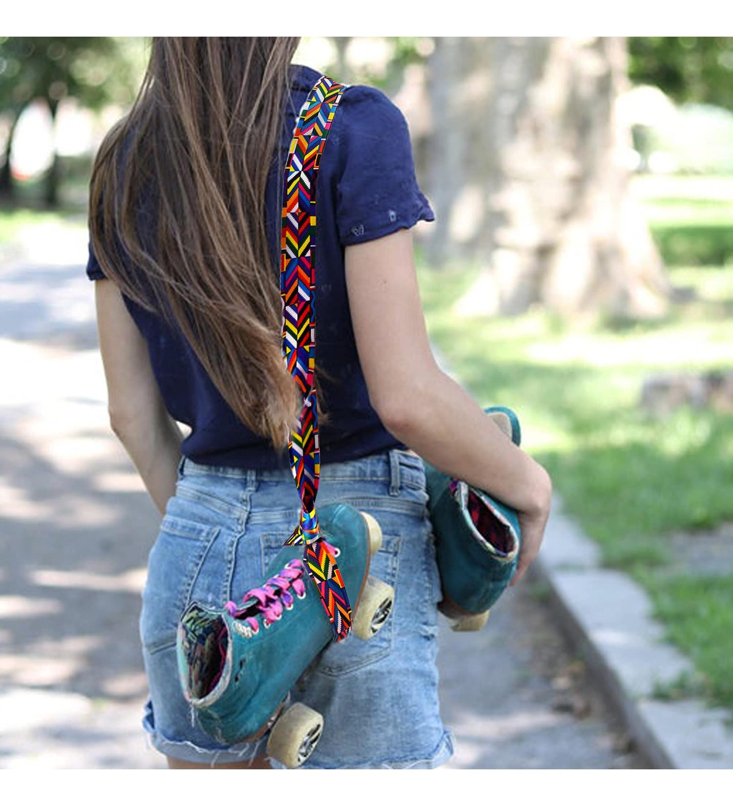 2 Pack Adjustable Roller Skate Leash | Stylish Sling Transport Strap for Skates - Buy Online on GoSupps.com