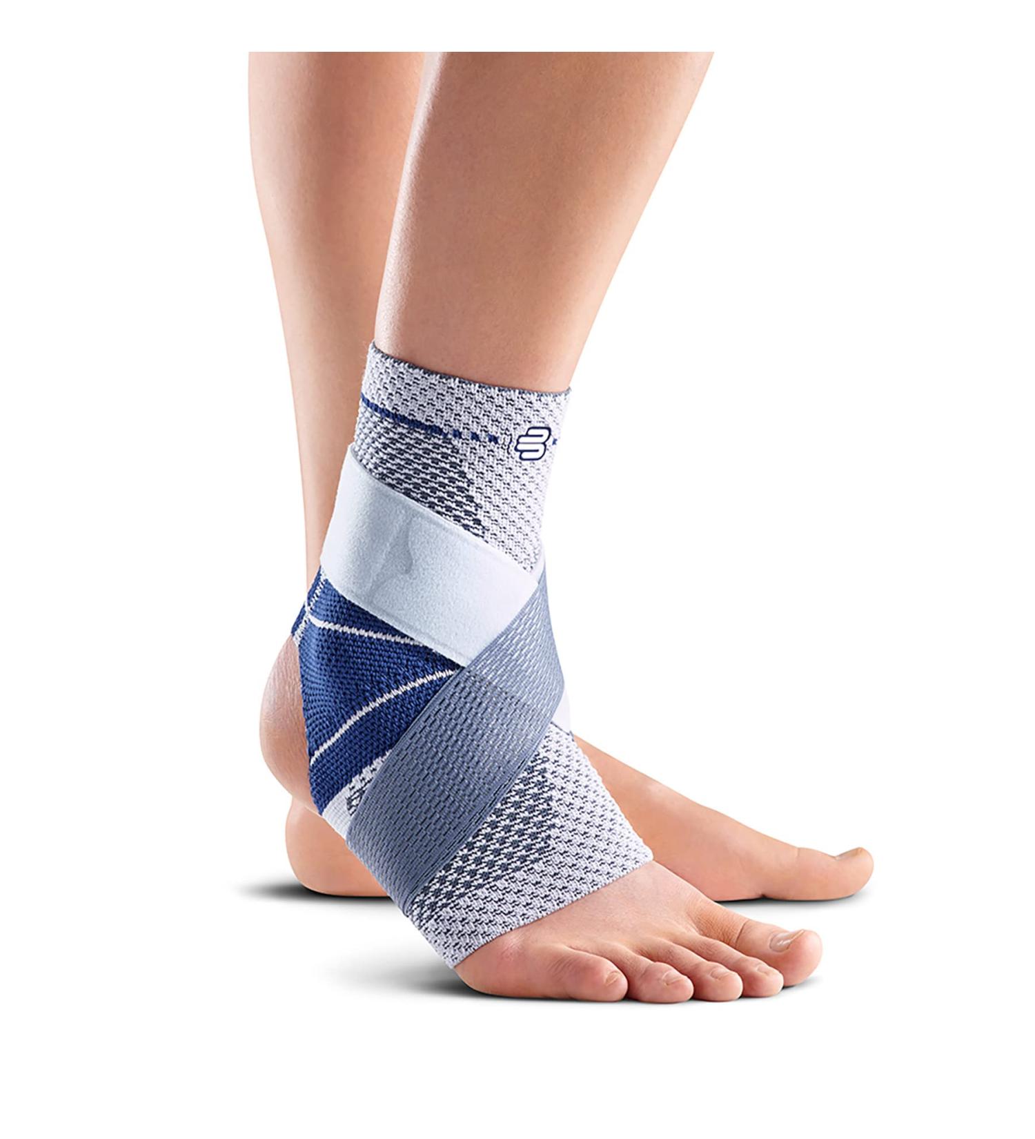 Bauerfeind MalleoTrain S Open Heel Ankle Support - Right Foot Size 5 - Titanium Color - Maximum Ankle Stability - Buy Online on GoSupps.com