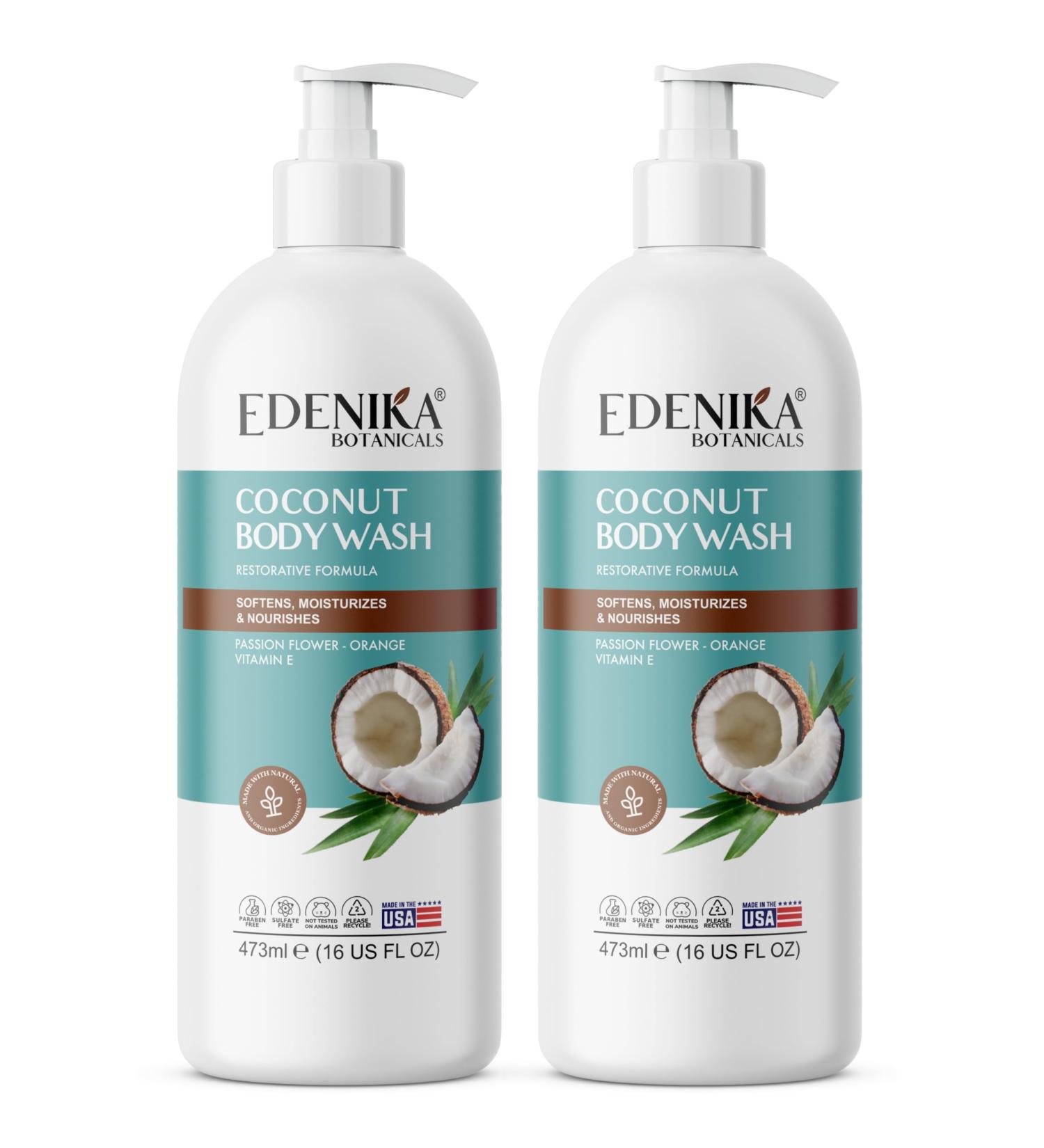 Coconut Body Wash Cleans Softens & Nourishes Ultra Moisturizing Shower Gel for Dry and Sensitive Skin Women & Men Organic & Natural 16 fl oz 2-Pack Coconut 16 Fl Oz (Pack of 2) - Buy Online on GoSupps.com