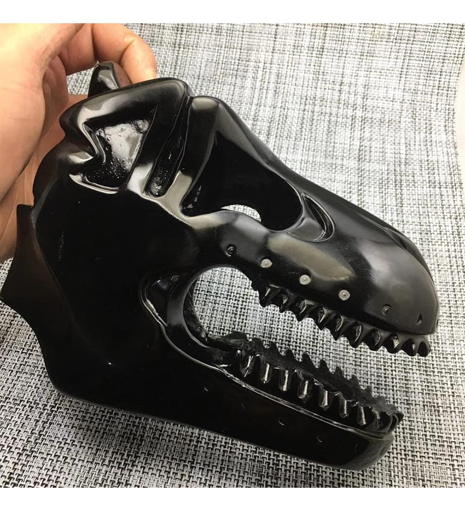 Stone Big Size Natural Obsidian Dinosaur Skull Figurine Hand Caved Quartz Tyrannosaurus Skull Crystal Stone Crafts Home Decora Balance Gemstone Decoration ERTEYIN - Buy Online on GoSupps.com