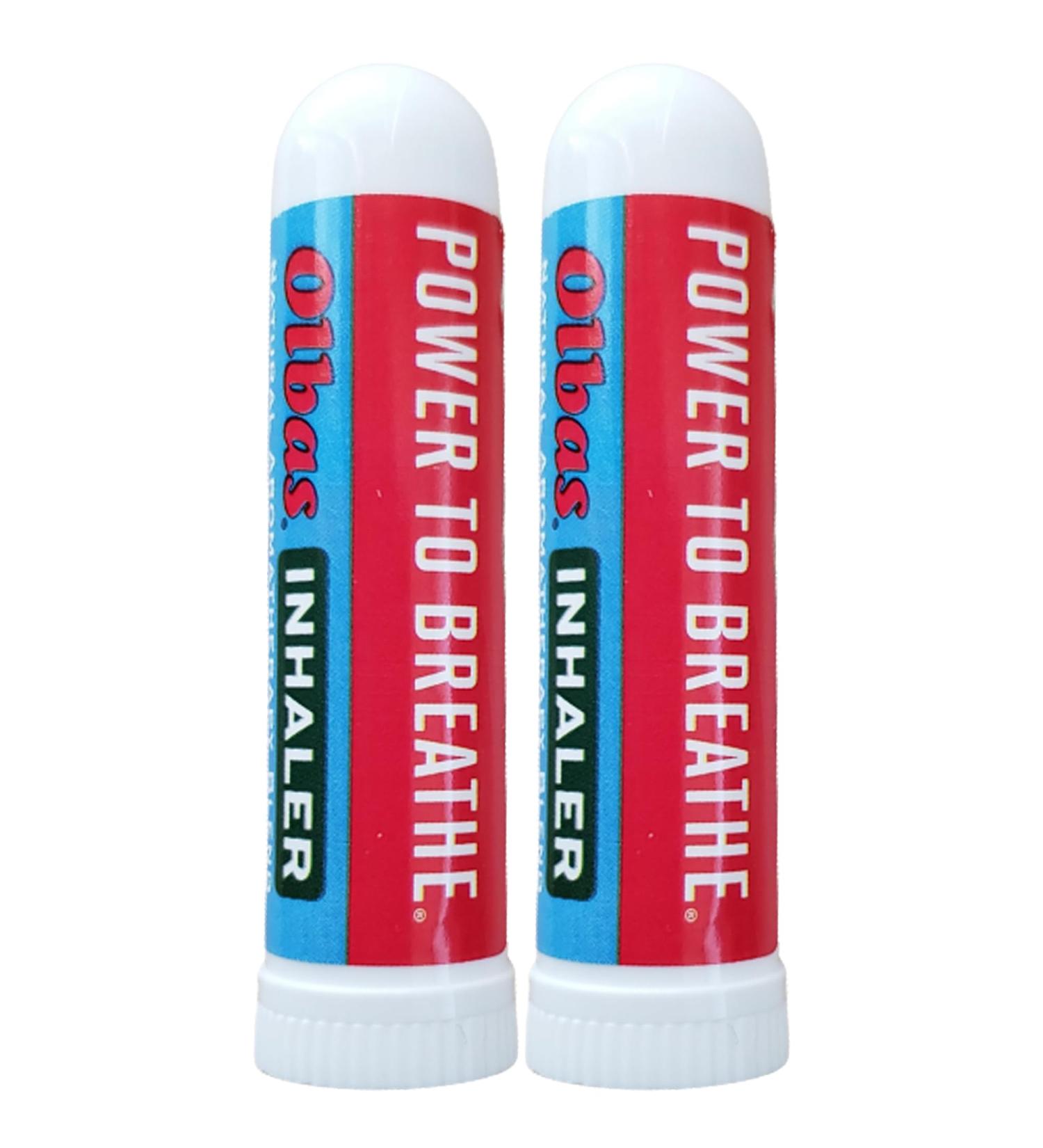 Olbas Inhaler Aromatherapy, Essential Oil Inhaler with Natural Oils, 0.01 Oz, 2 Pack, Pocket Sized Nasal Inhaler Stick for Clear Breathing and Sinus Relief
