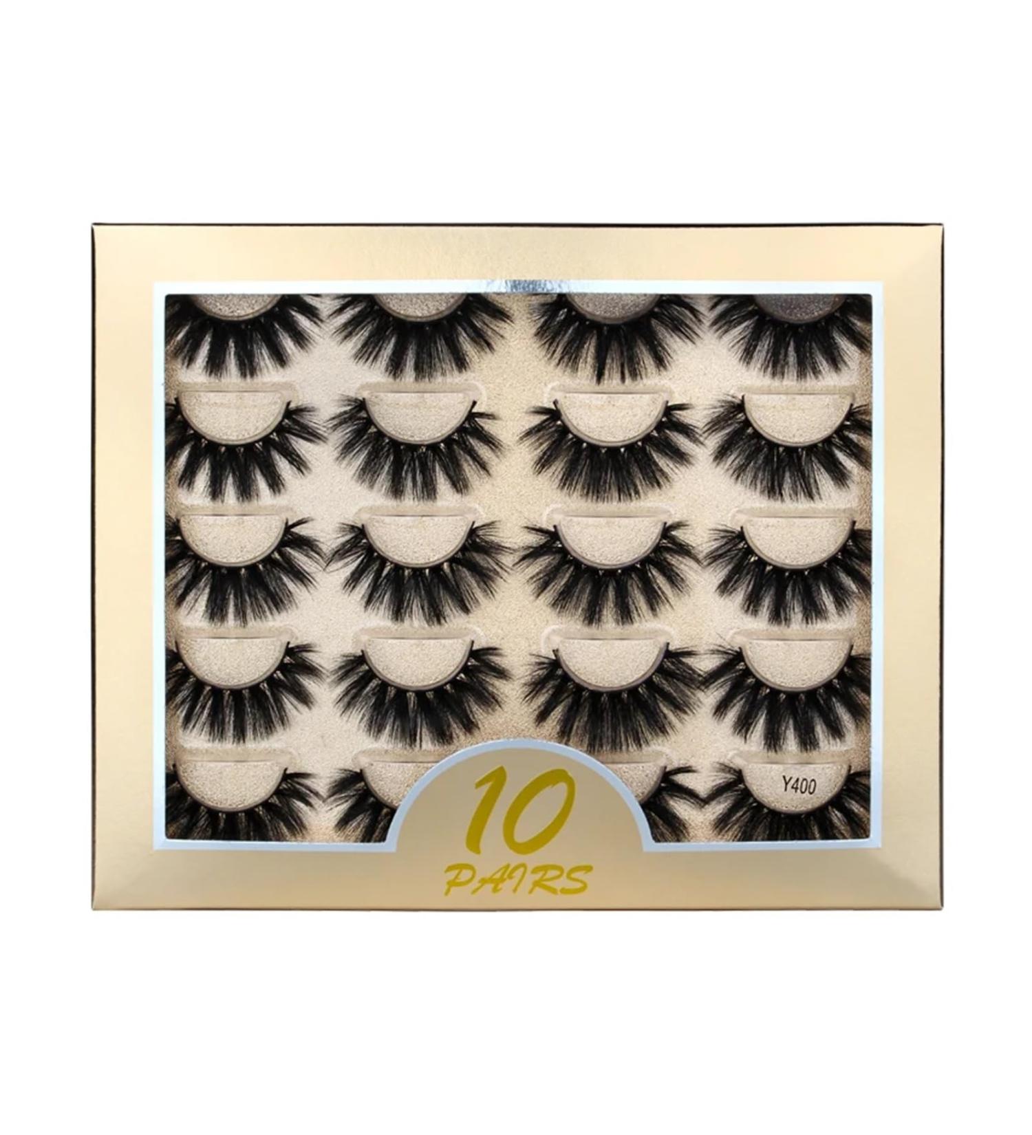 UAMOU 50/100/300pairs Natural Mink Eyelashes Faux 3d Mink lashes Strip Thick Dramatic False Eyelashes Extension Makeup Cils Cheerfully (Color : Y400 Size : 5 boxes) - Buy Online on GoSupps.com