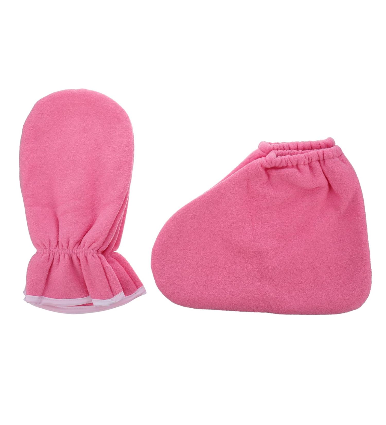 Healvian Moufles de Soin Paraffine pour Mains et Pieds 2 Pi ces Taille Unique Couverture Cire Rose Spa Nourrissant Hydratant pour Peau S che et Callosit s 30x16cm rose - Buy Online on GoSupps.com