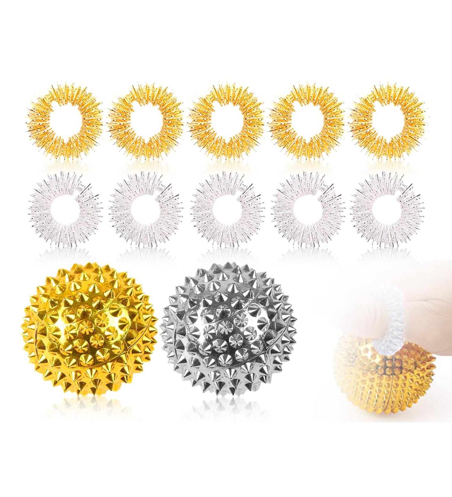 Buy KAPSING Magnetic Hedgehog Massage Balls & Acupressure Rings - Stress Relief & Relaxation - International Shipping Available - Buy Online on GoSupps.com