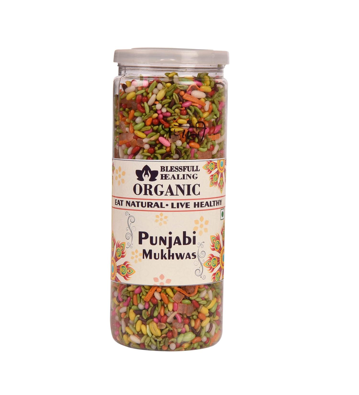 Blessfull Healing Organic Punjabi Mukhwas 250 Gram Airtight Container (Packing May Vary)
