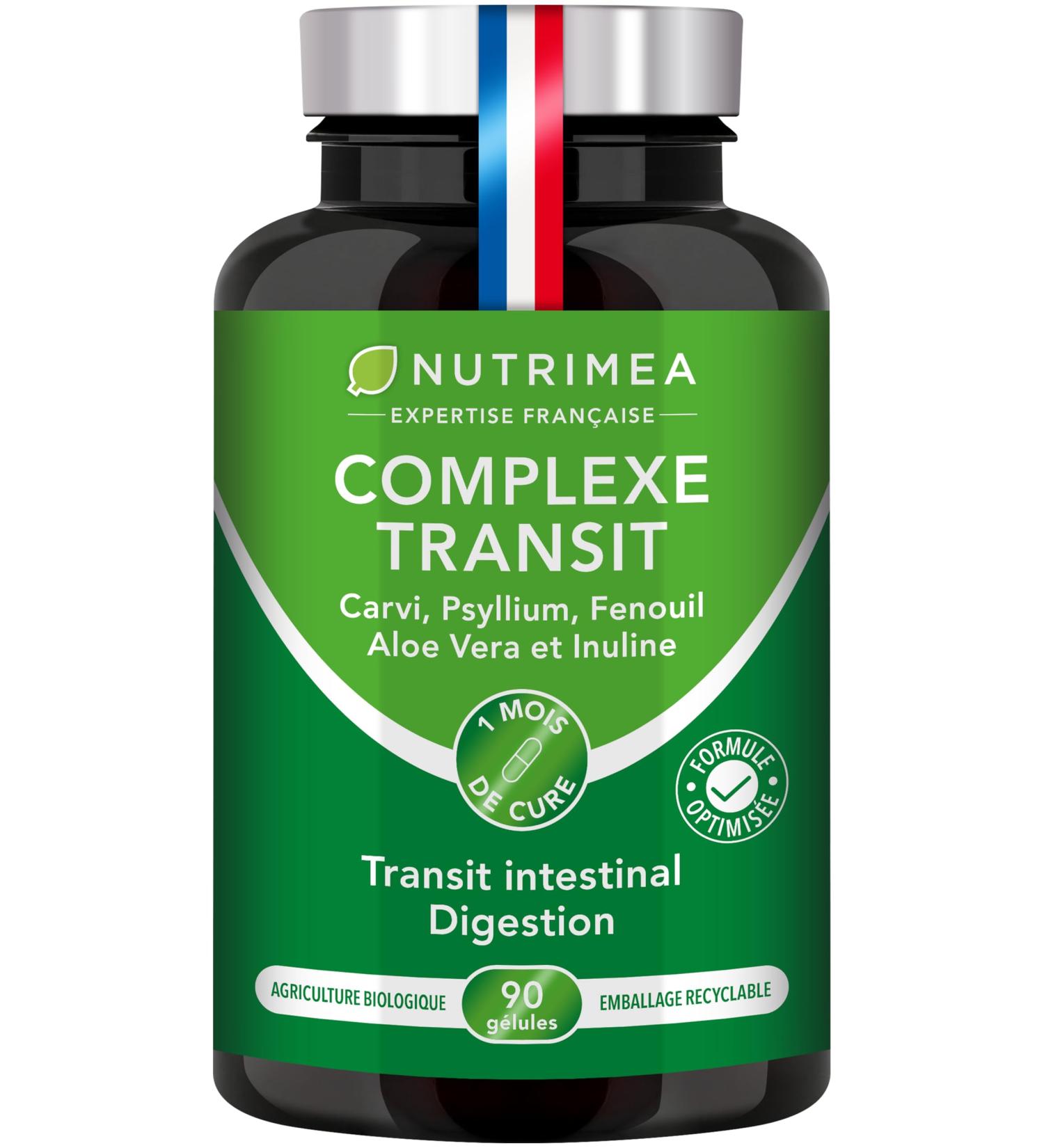 Laxatif Puissant BIO - Complexe de 5 Plantes + Pr biotiques - Contre Ballonnement & Constipation - Transit Naturel - Nutrimea - 90 G lules Vegan - Fabriqu en France - Buy Online on GoSupps.com