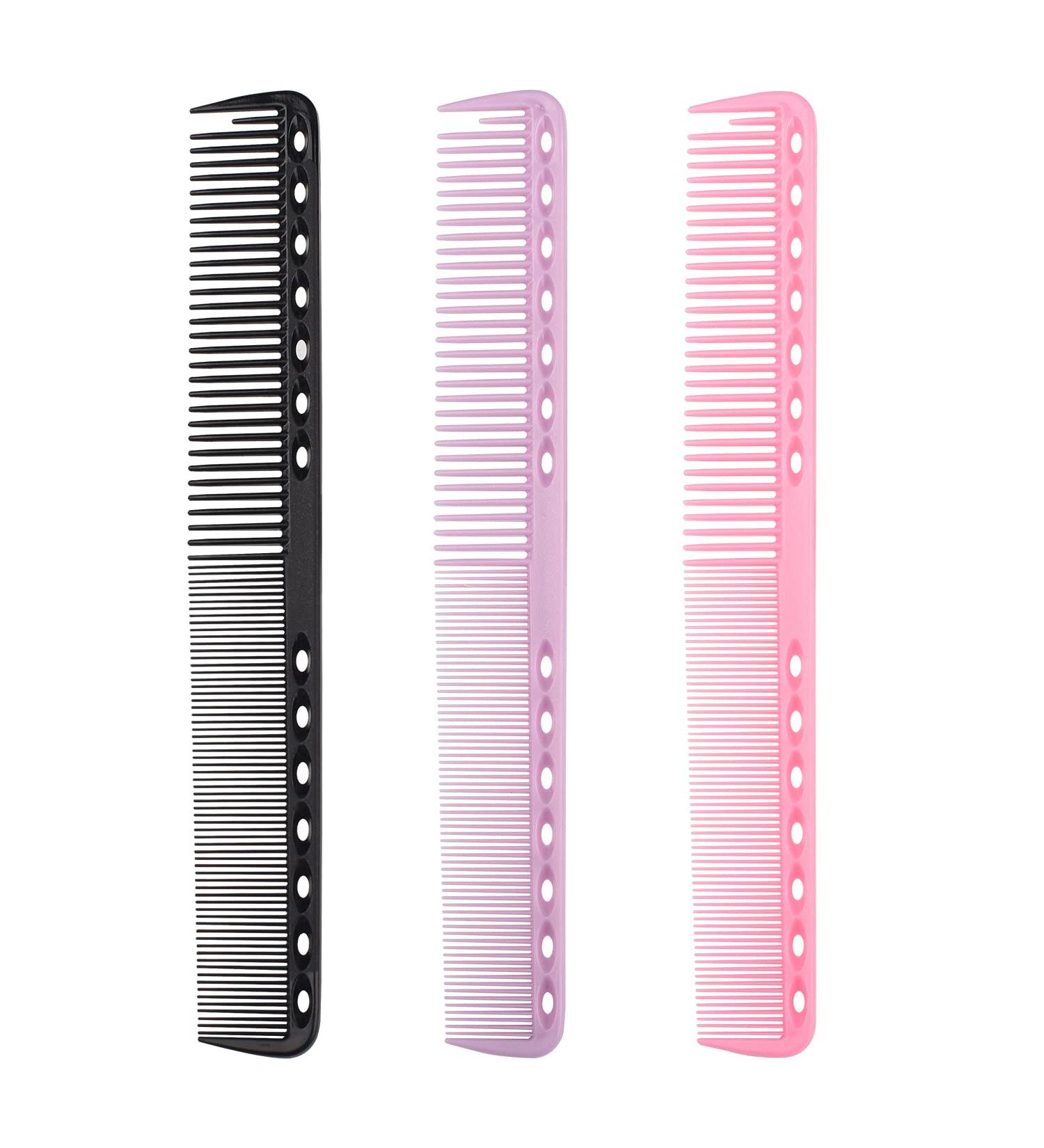 MEISH 3 Pieces Cutting Comb Hair Fine Tooth Comb Standard Teeth Clipping Comb Hair Styling Comb for Hair Barber Salon Hair Care Tools(3 Color) - Buy Online on GoSupps.com