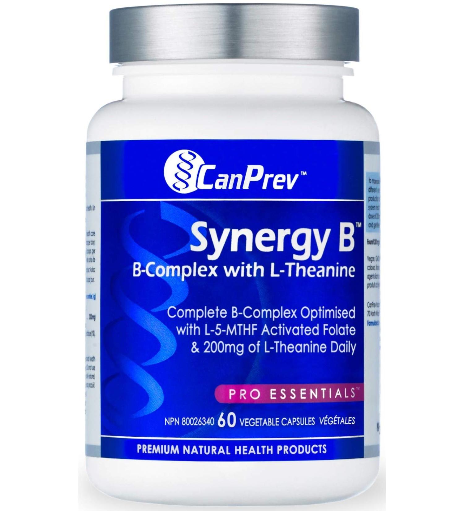 CanPrev Synergy B-Complex with L-Theanine 60 Vegi Capsules - Buy Online on GoSupps.com