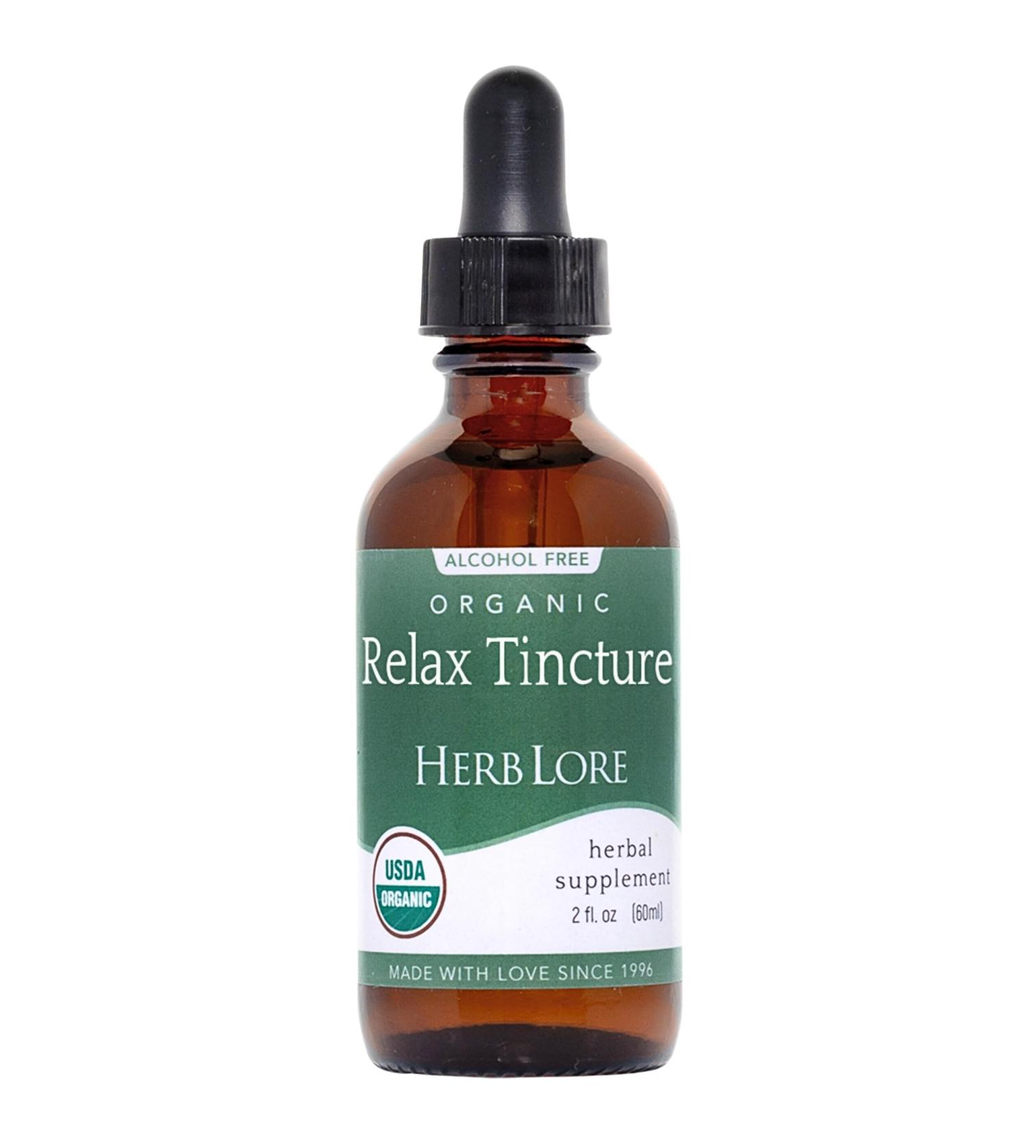 Herb Lore Relax Tincture - Organic Liquid Extract Drops with Lemon Balm Chamomile and Skullcap for Kids & Adults (2 fl oz) 2 Fl Oz (Pack of 1) - Buy Online on GoSupps.com