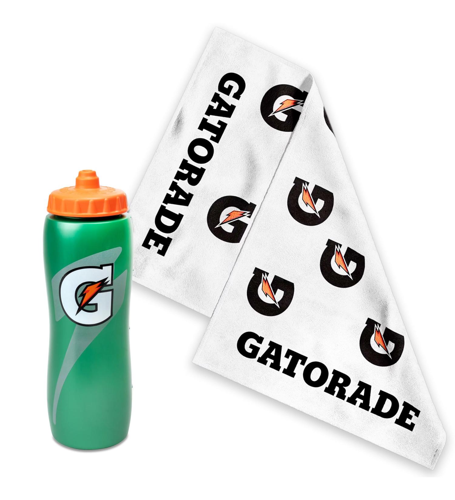 Individual Workout Kit - One 32 oz Gatorade G Bottle and 1 NEW Gatorade 'G' Towels