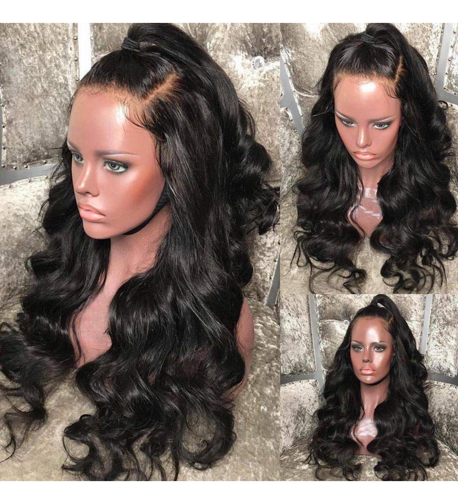 Saupa Lace Front Wig - 24 Inch Real Human Hair Wig for Black Women | Natural Long Brazilian Hair - Buy Online on GoSupps.com