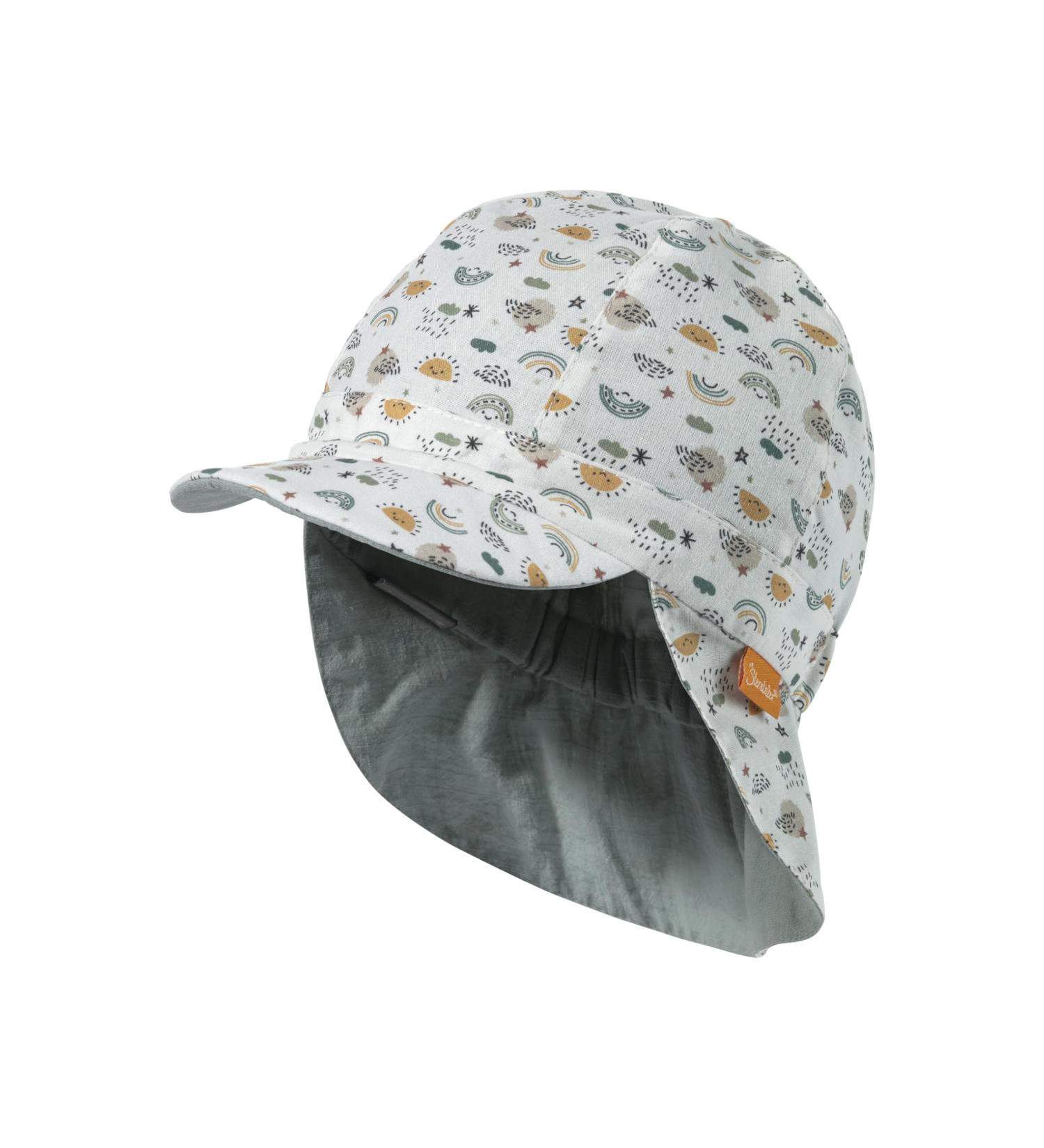 Sterntaler Turning Cap Rainbow - Unisex Baby Hat with UV 50+ Protection & Tie Tape | Stone Green - Perfect for Your Baby's Head - Buy Online on GoSupps.com