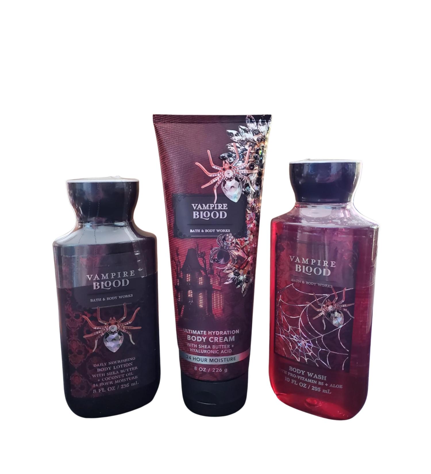Buy Bath & Body Works Vampire Blood Body Gel Wash Lotion & Hydration Cream - 3 Piece Set | International Shipping Available - Buy Online on GoSupps.com