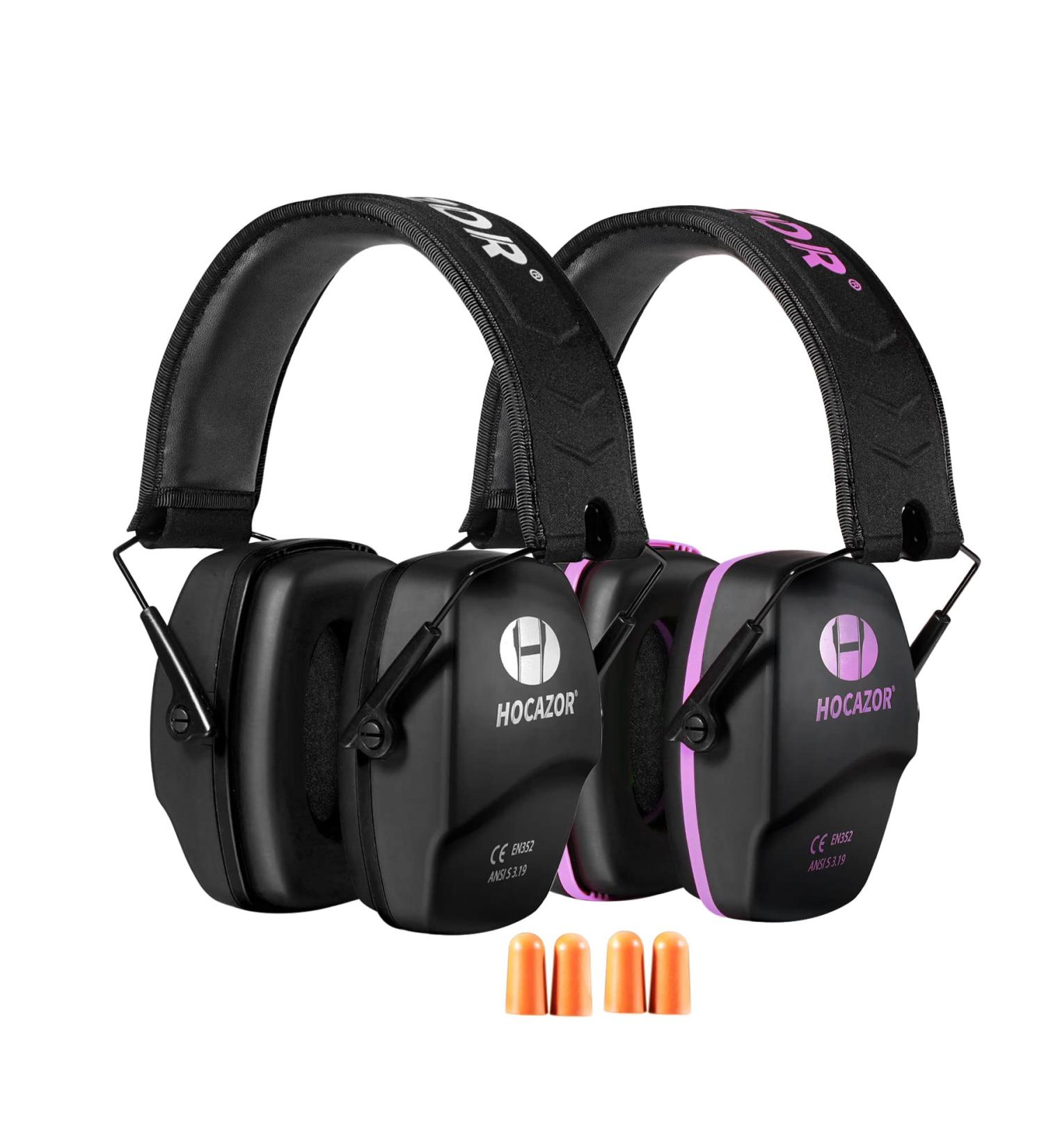 Hocazor Shooting Ear Protection NRR 26dB - Black&Purple HO1006 for Shooters, Hunting, Racing, Concerts & More - Buy Online on GoSupps.com