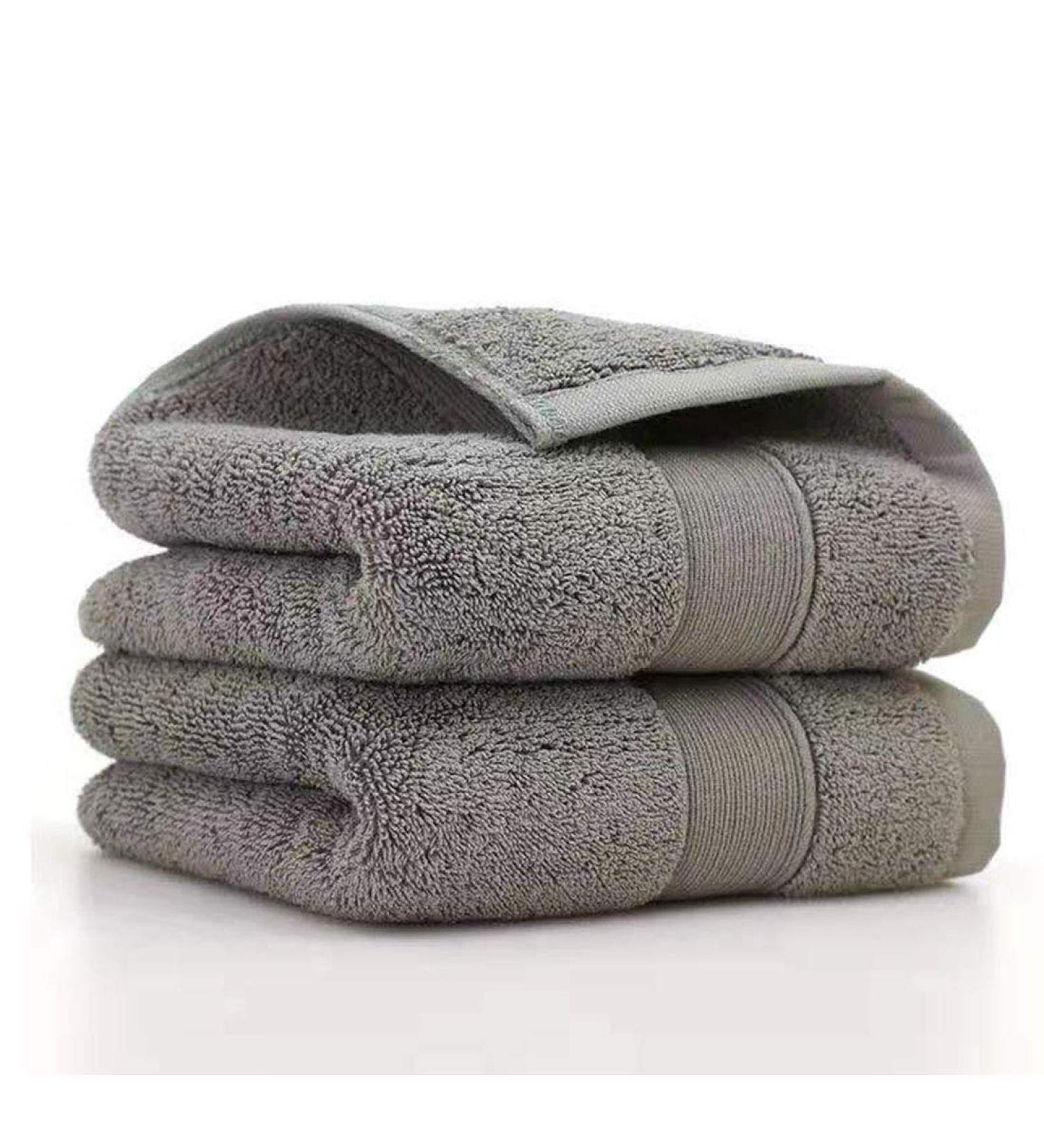 Pupopik 2 Pack Hand Towels - 100% Cotton, Highly Absorbent & Quick Dry (14 x 30 Inch) - Gray Towels for Bathroom, Hotel, Kitchen & Spa - Buy Online on GoSupps.com