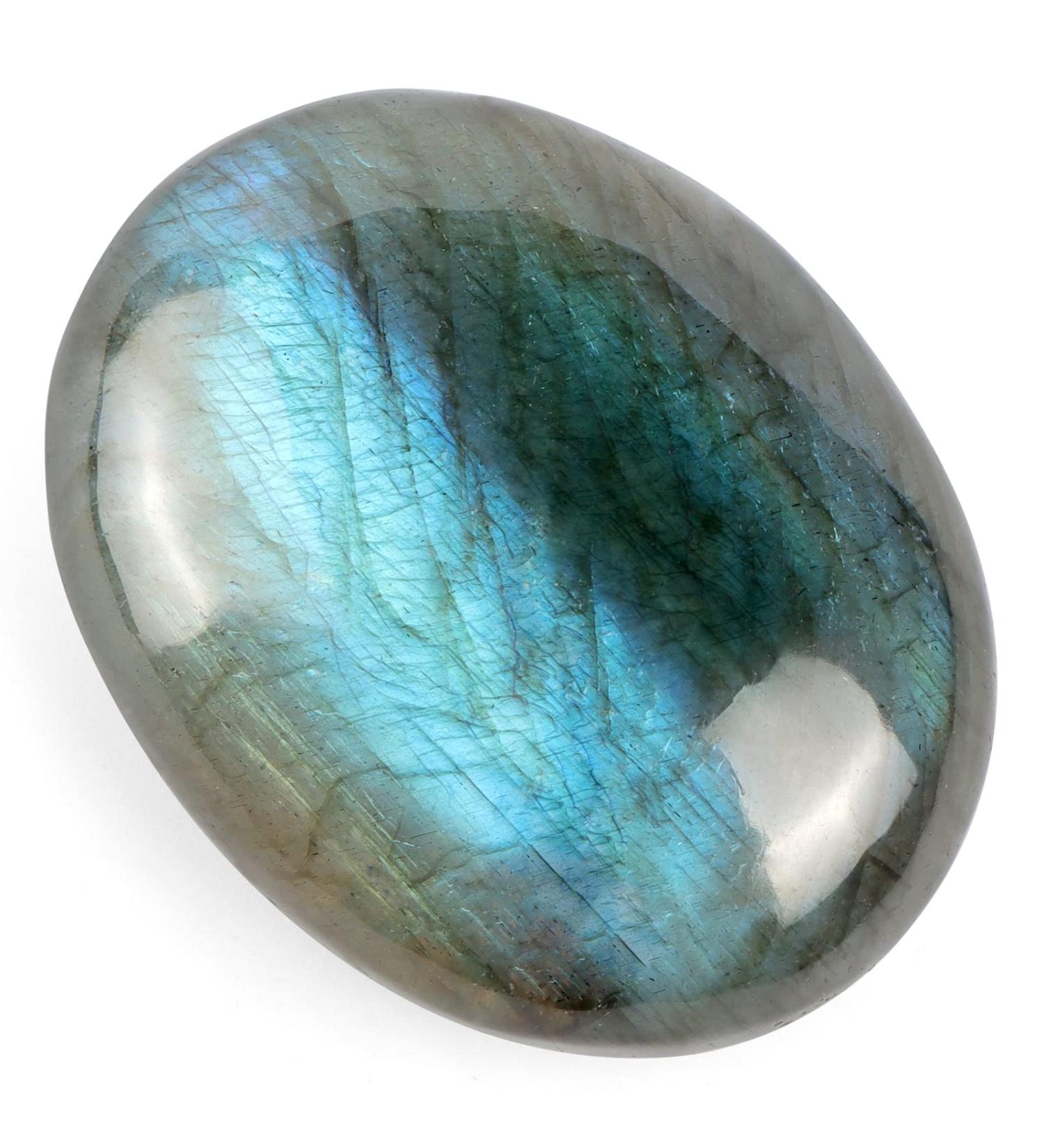 Hxswkk 1.8 Inch Labradorite Thumb Worry Stone - Healing Crystal for Anxiety Relief and Meditation - Buy Online on GoSupps.com