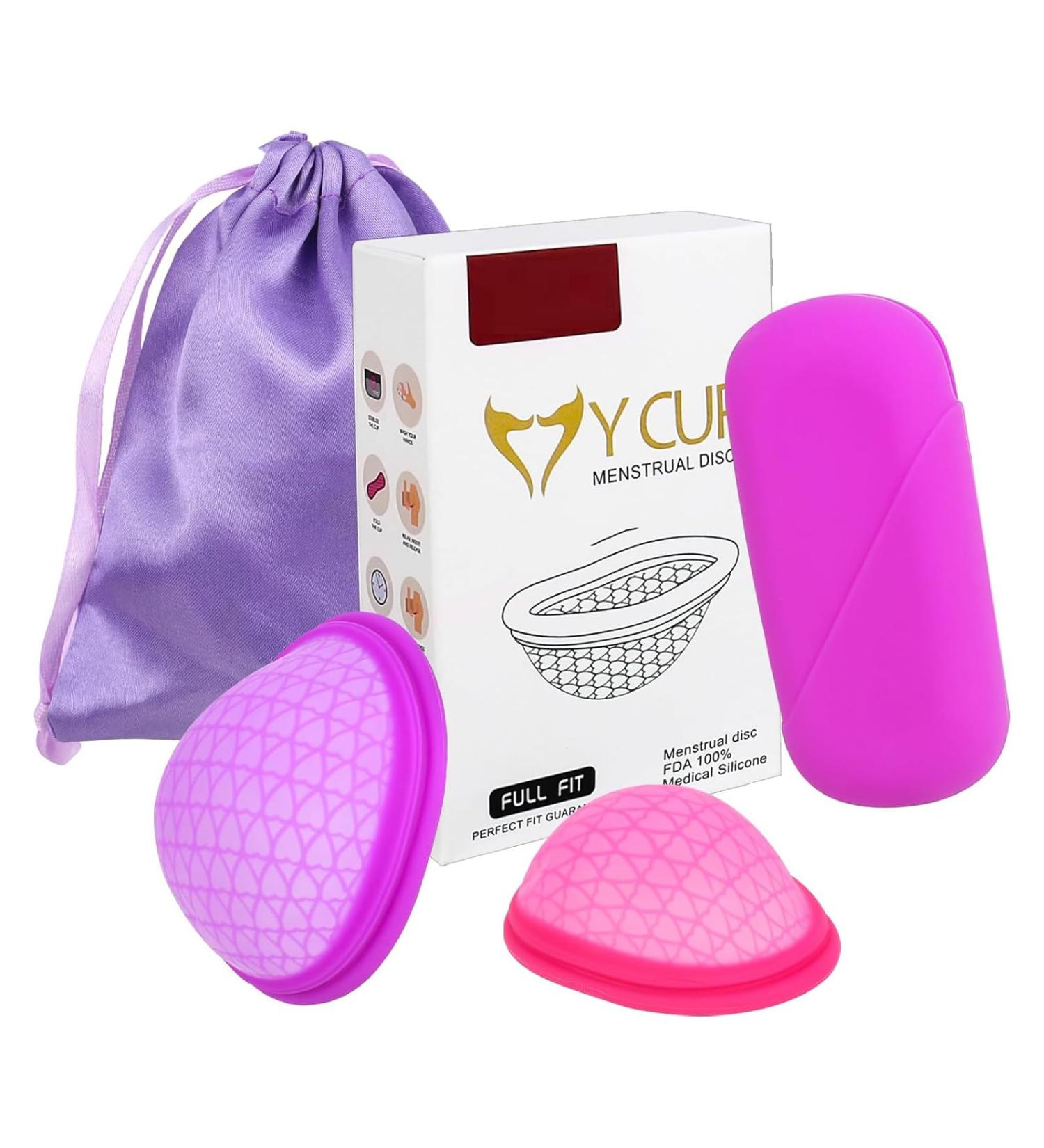 CTDMJ Menstrual Disc Set of 2 (S & L) + Storage Bag | Reusable Medical-Grade Silicone | Soft Period Disc | Feminine Hygiene Cups - Buy Online on GoSupps.com