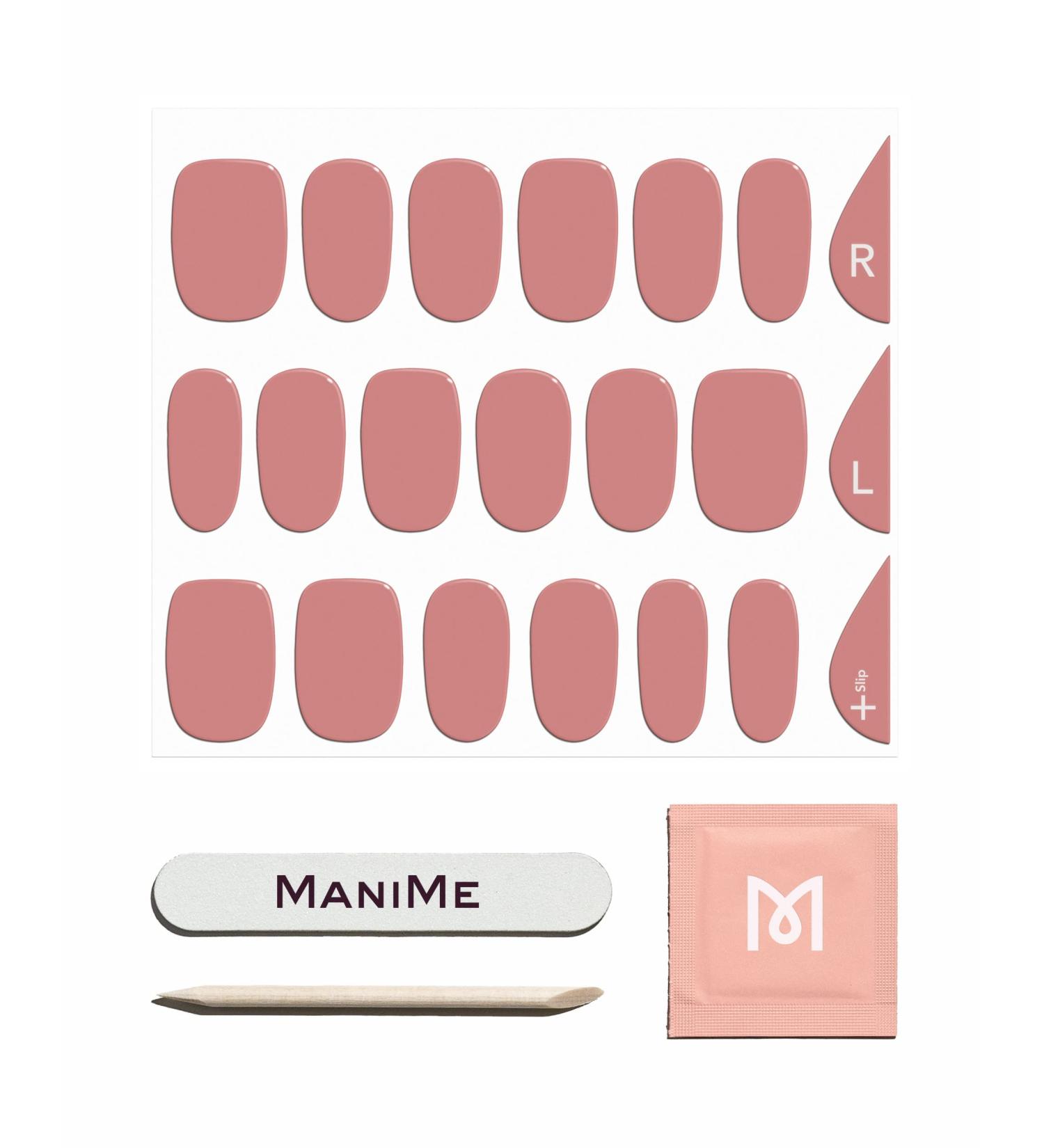 MANIME Gel Nail Wraps (Slip) - Long Lasting At-Home Salon-Quality Manicure | No UV Lamp Required | 18pc Set with Nail File, Prep Pad, Mani Stick - Buy Online on GoSupps.com
