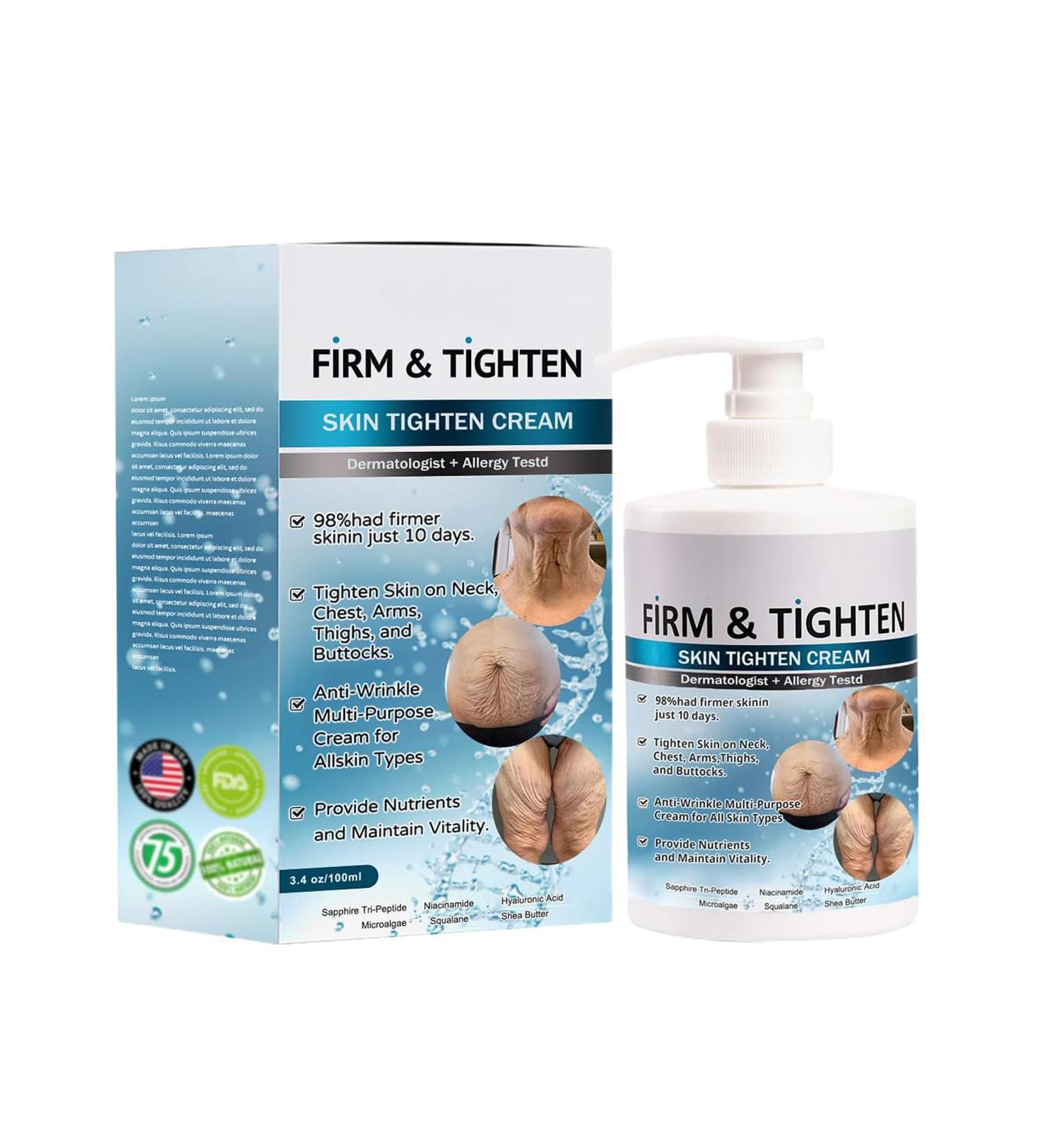 Buy Firm Tighten Skin Cream - Anti-Wrinkle Collagen Lotion for All Skin Types | Restore Elasticity & Firmness - International Shipping Available - Buy Online on GoSupps.com