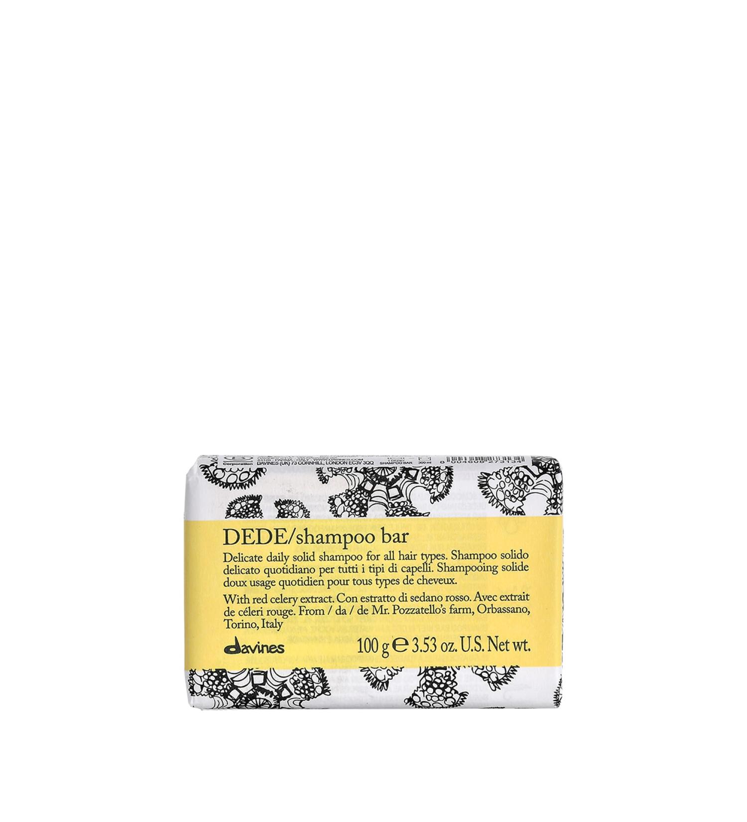 Davines DEDE Shampoo Bar - Gentle Daily Cleansing for All Hair Types | 100g | International Shipping - Buy Online on GoSupps.com