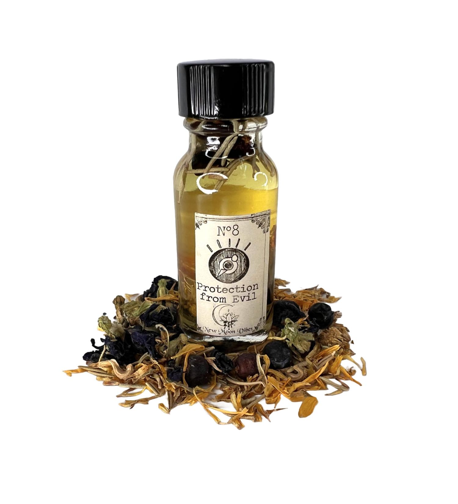 Protection from Evil Oil - Barrier to Negative Influences Ward off Unwanted Energies Sacred Space Resilience Spells Conjure Rituals - Handmade with Essential Oils & Herbs- Wicca Pagan Hoodoo Magick - Buy Online on GoSupps.com