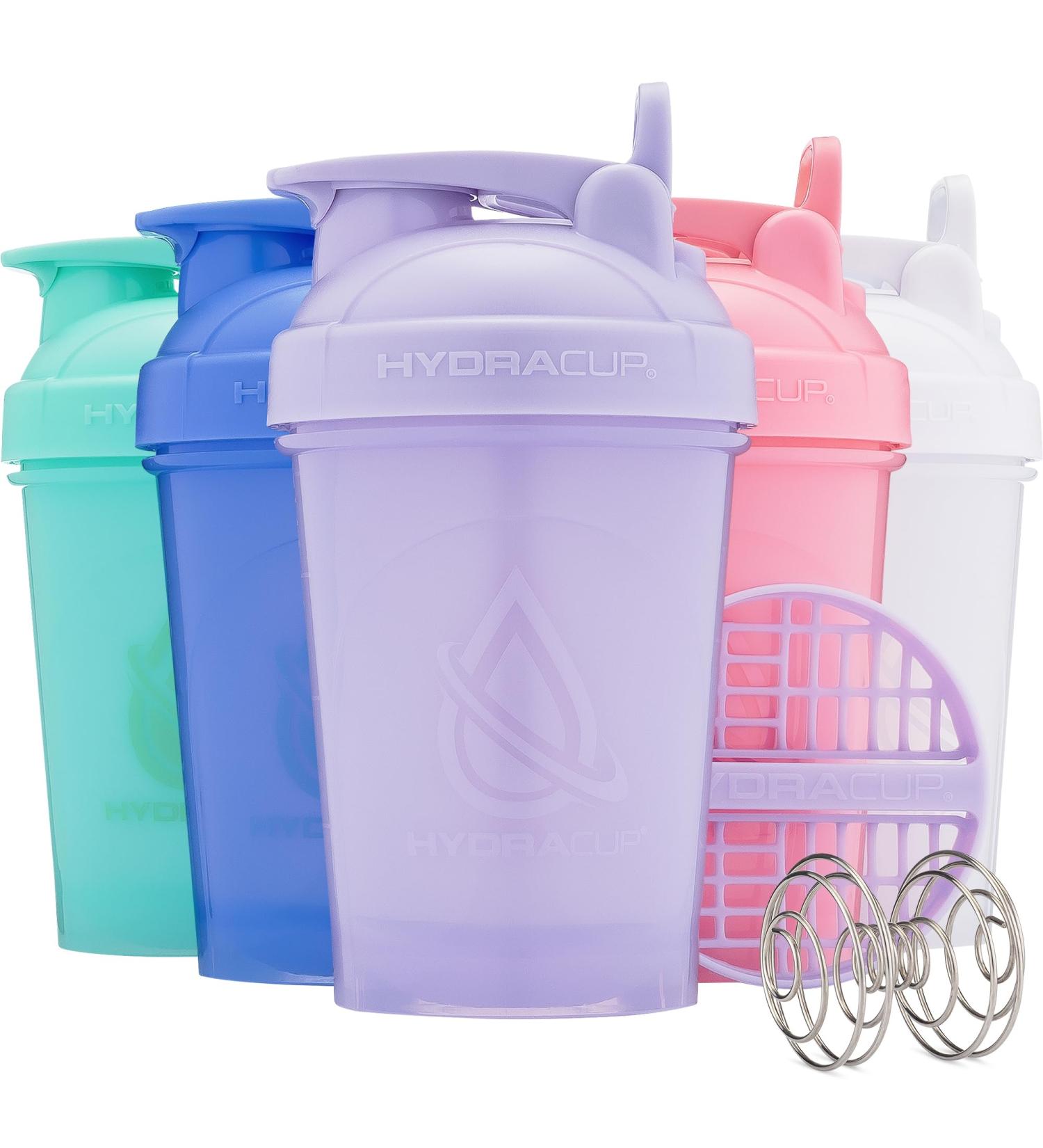 HydraCup Protein Blender Shaker Bottle 590ml BPA Free with Wire Ball & Mixing Grid | Perfect for Smoothies & Protein Shakes | Value Pack - Buy Online on GoSupps.com