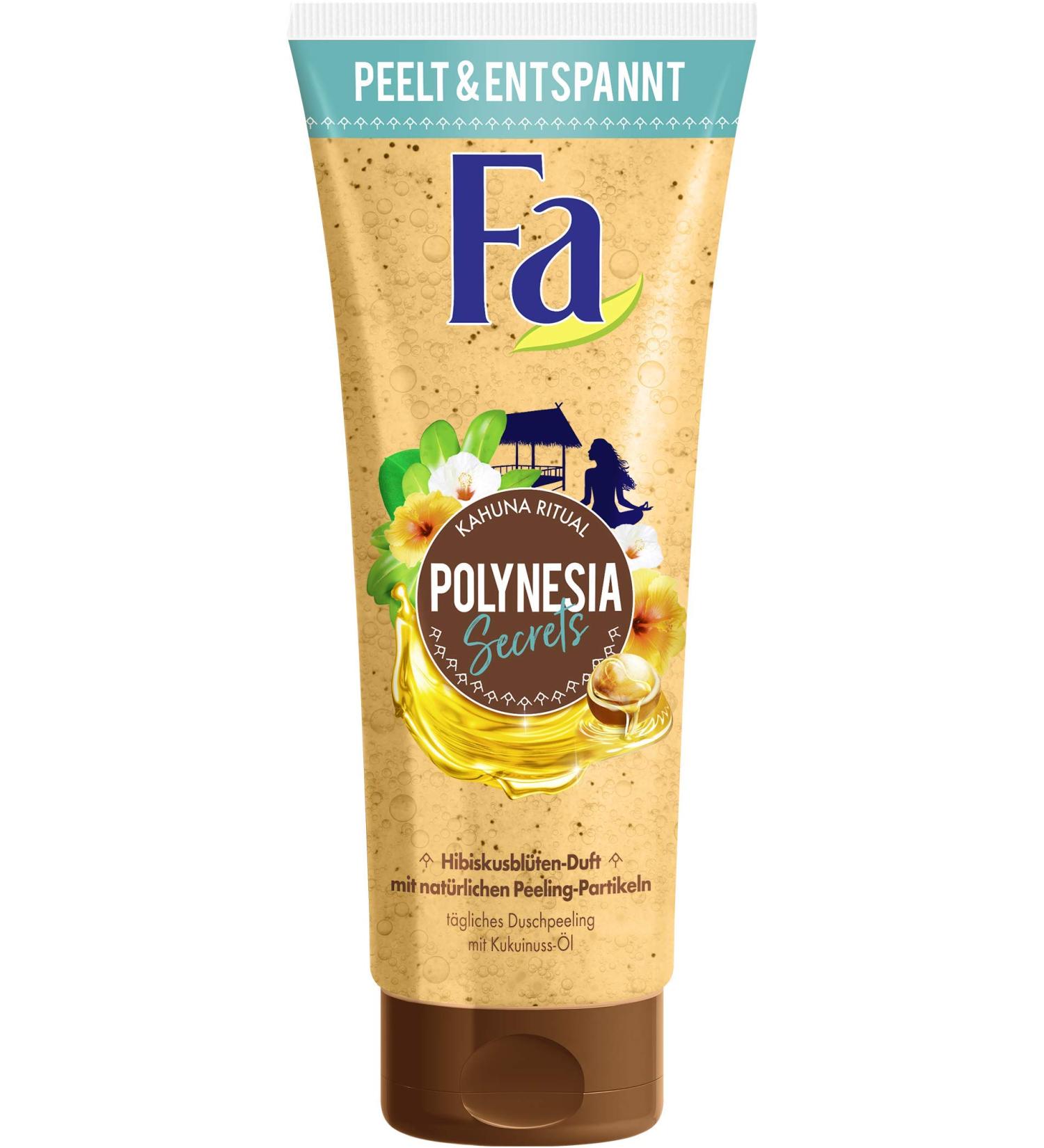 FA shower scrub Polynesia Secrets Kahuna Ritual with natural peeling particles and kukui nut oil 1 pack (1 x 200 ml)
