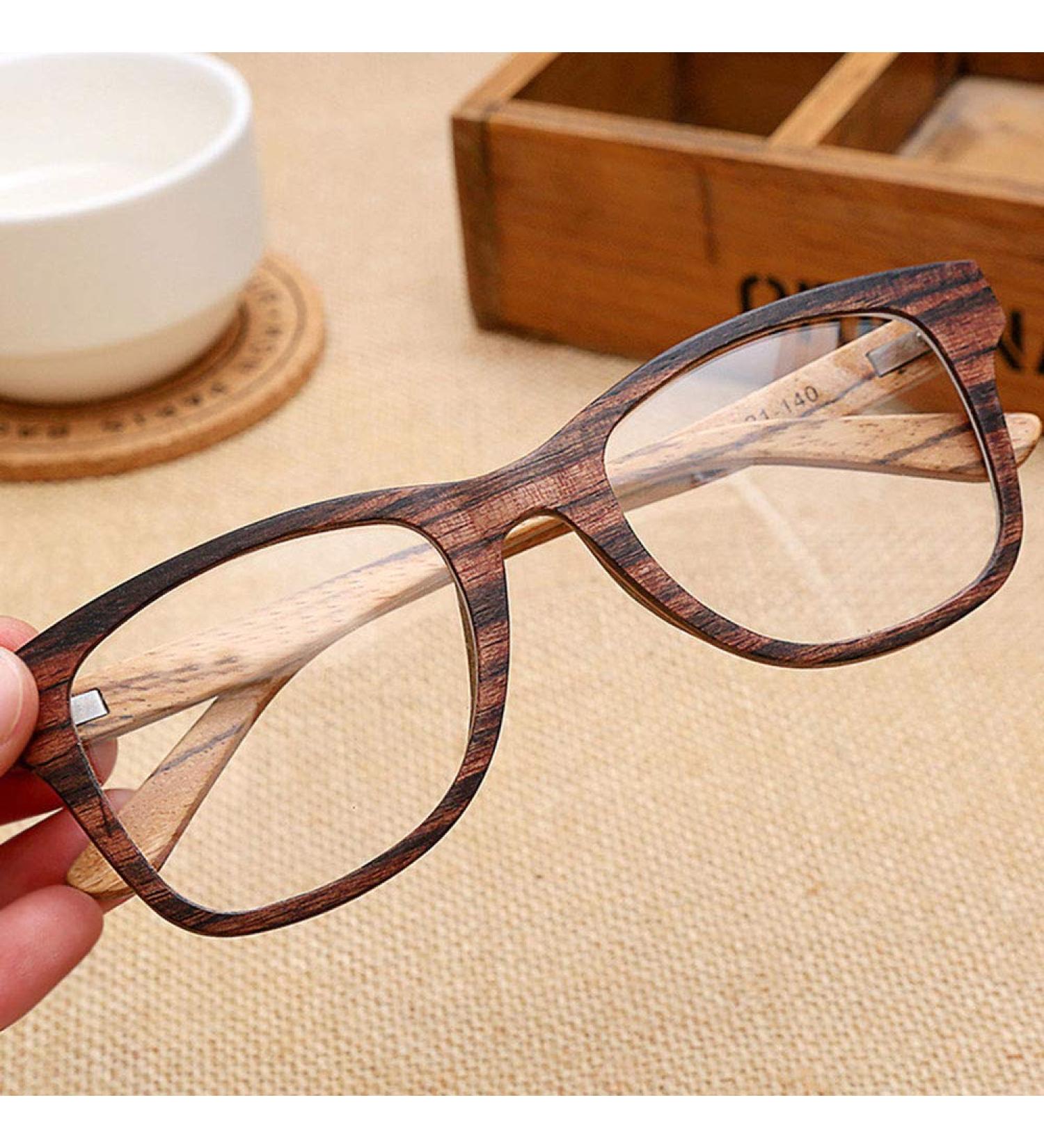 CaOxn Retro Wood Anti-Blue Light Reading Glasses | Reduce Eye Strain & Headaches | Diopters 1.0-3.0 +2.50 Type 2 | International Shipping Available - Buy Online on GoSupps.com