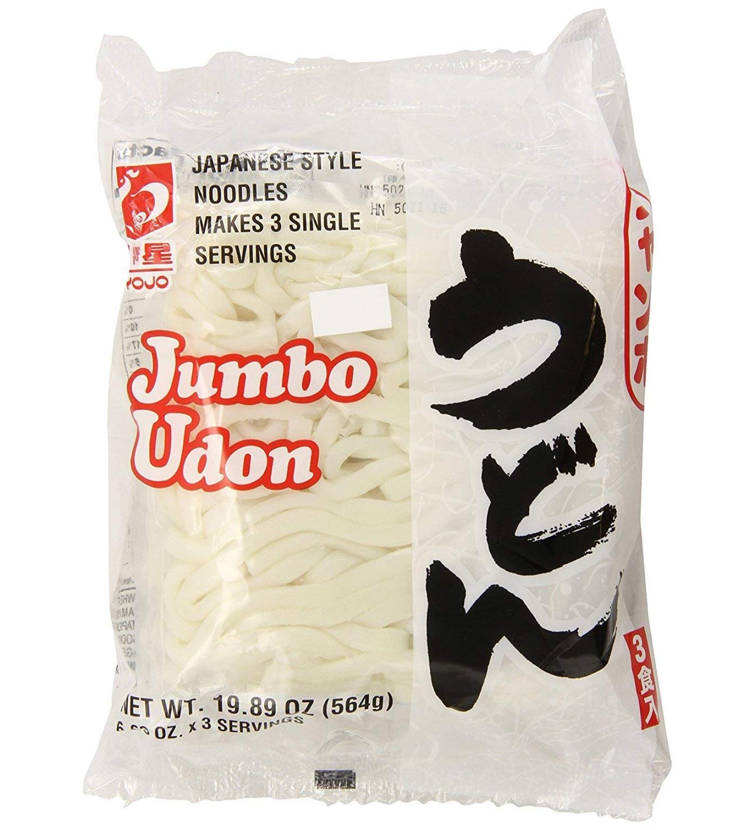 Myojo Jumbo Udon Noodles, No Soup, 19.89 Ounce (Pack of 4)