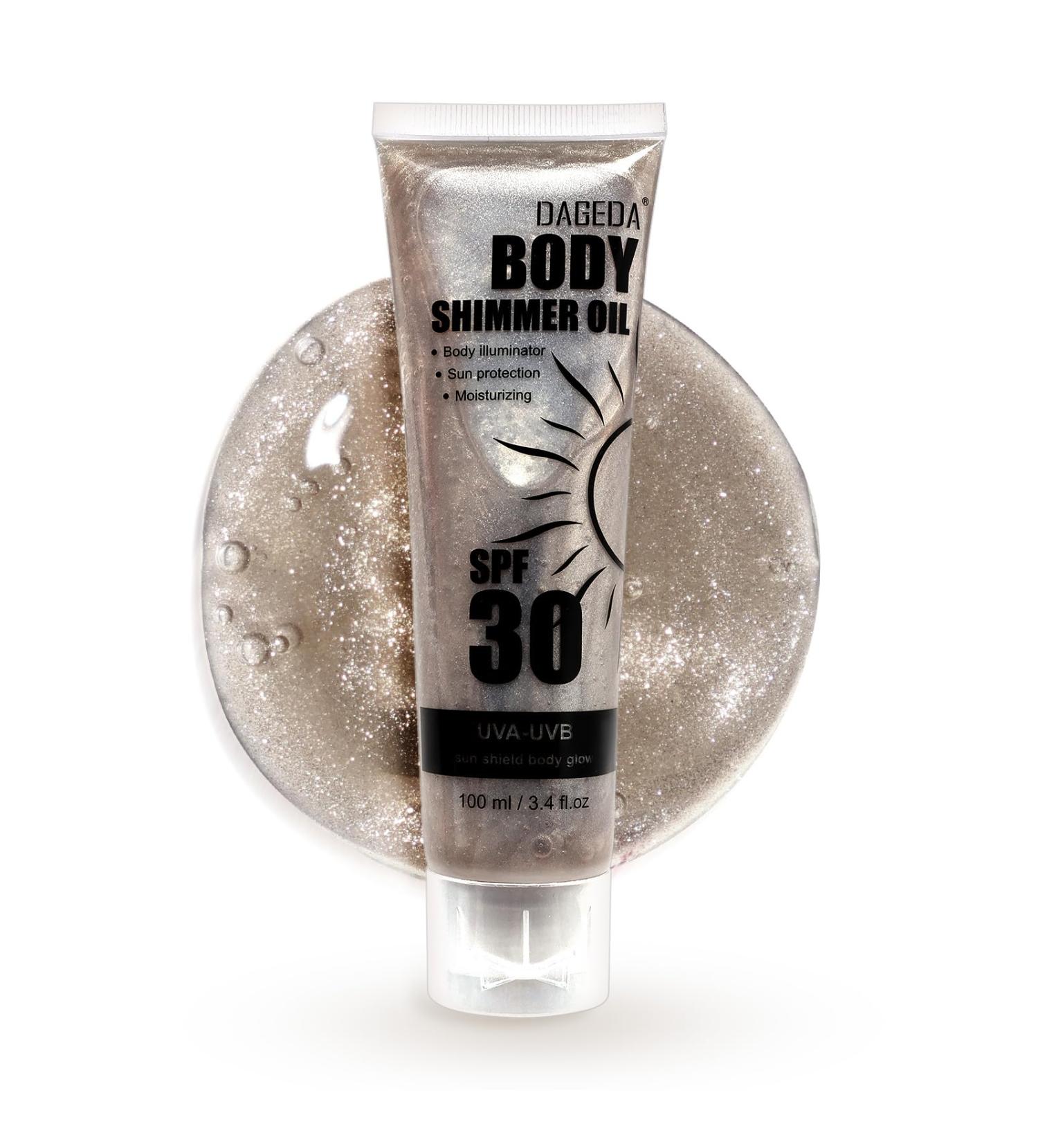  Prreal Shimmer Body Oil SPF 30 100ml Glittering sunscreen with Centella Asiatica extract and light body moisturizer non-sticky shimmering bronze sunscreen - Buy Online on GoSupps.com