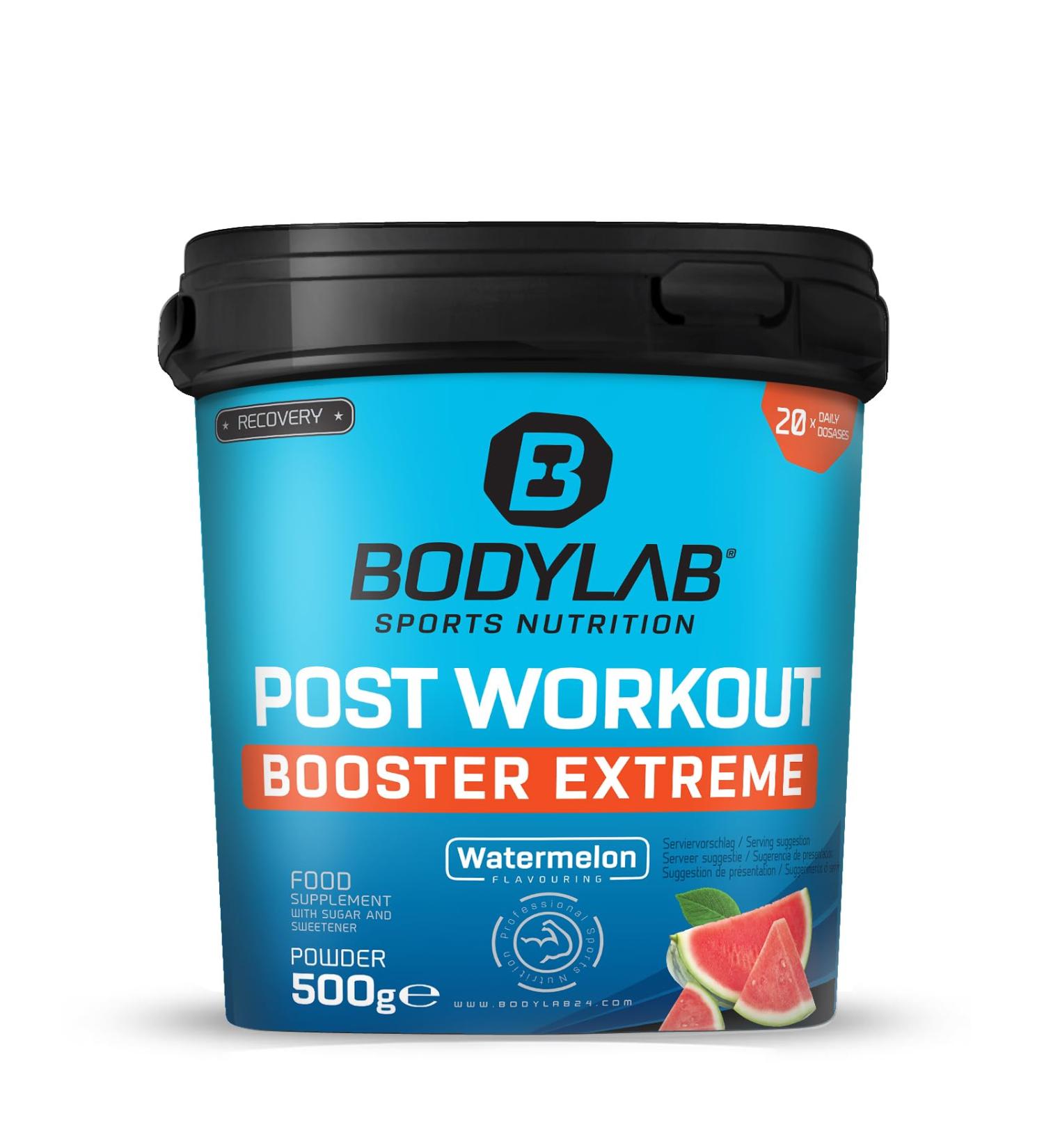 BODYLAB24 Post-Workout Booster Extreme Watermelon 500g | BCAA 2:1:1 Amino Acids Vitamins & Creatine for Fast Recovery - Buy Online on GoSupps.com