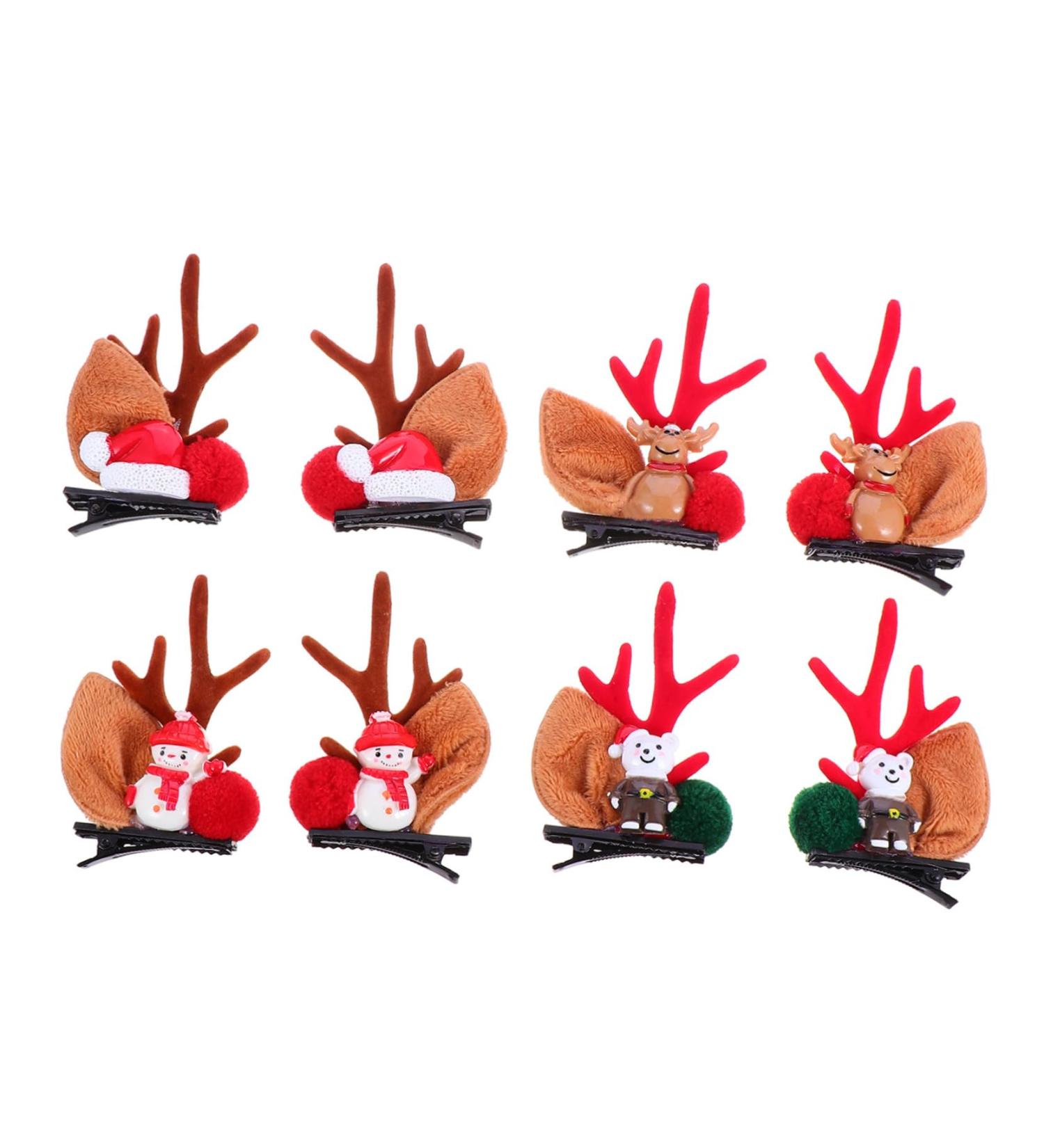 ABOOFAN 12 Pairs Christmas Ball Hairpin Santa Hair Clips Christmas Hairpin Horn Hair Clips Christmas Deer Hair Clip Christmas Party Headpiece Xmas Decor Antlers Bag Cloth - Buy Online on GoSupps.com